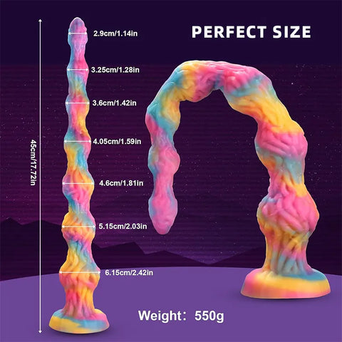 Extra-Long Soft Liquid Silicone Knot Dildo