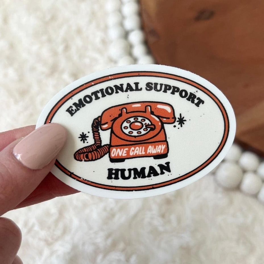  Emotional support human sticker - phone、mySite、ghnorth