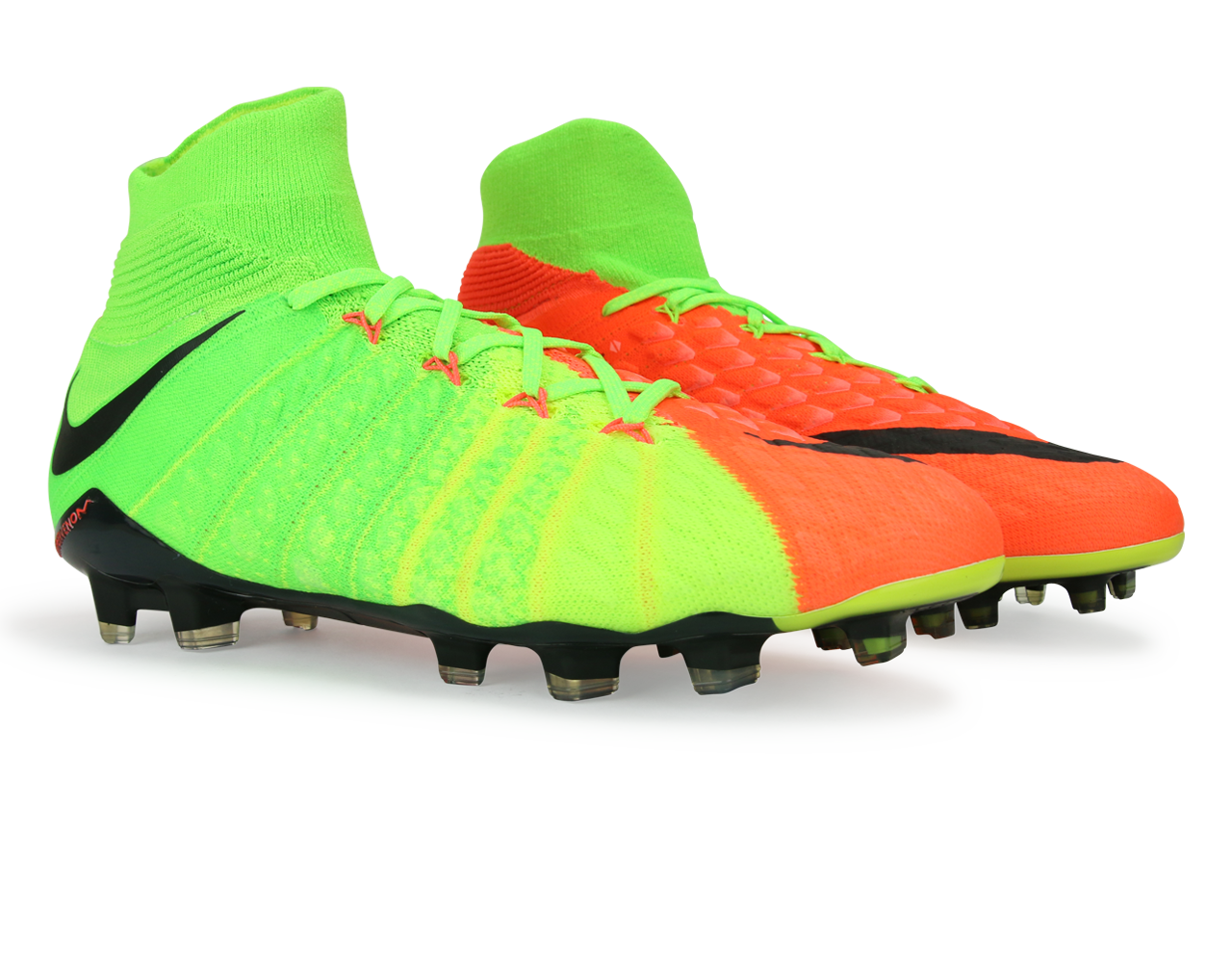 Nike Men's Hypervenom Phantom III Dynamic Fit FG Electric Green/Black/Hyper Orange、mySite、noshort