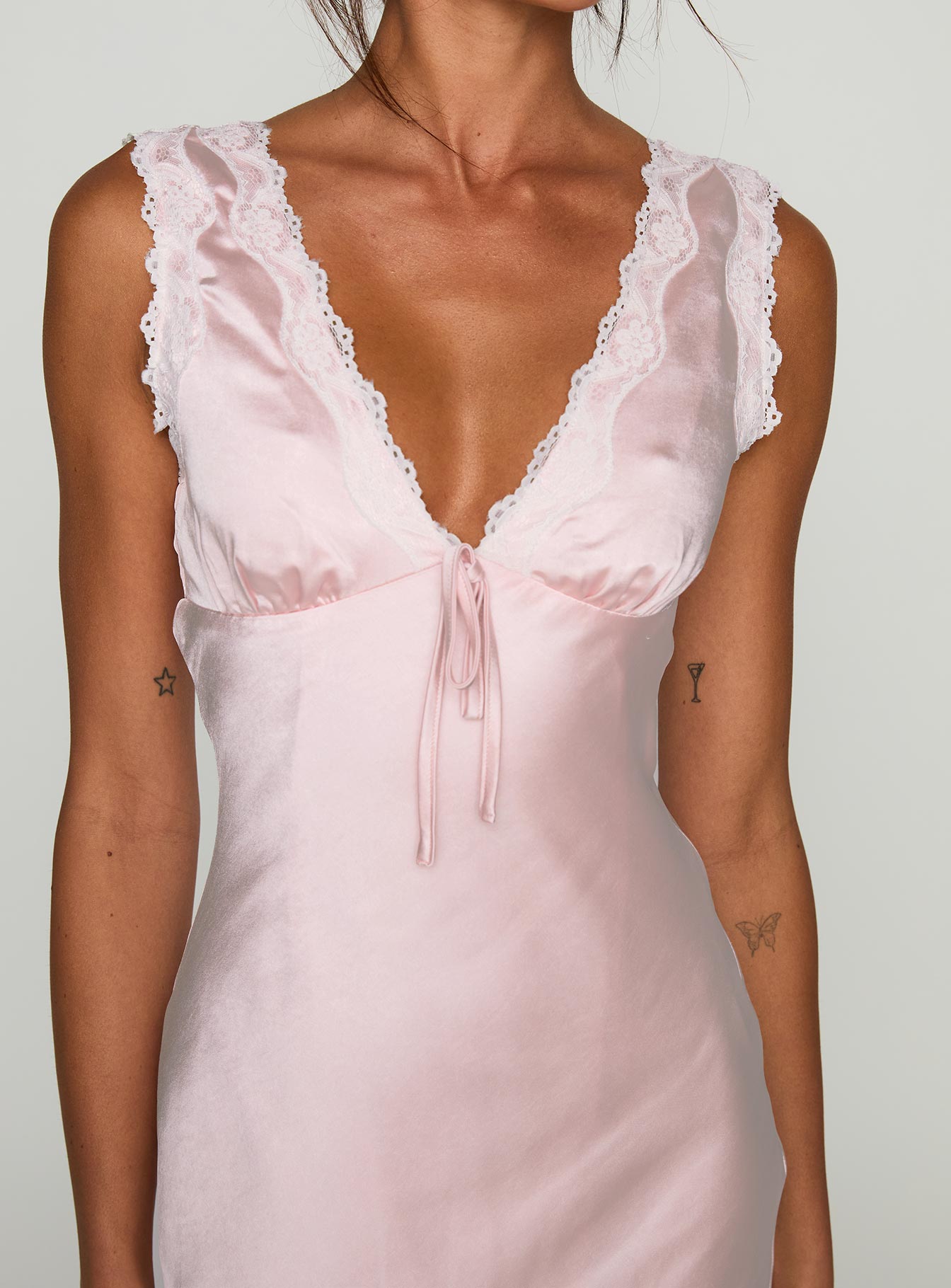 Liliya Lace Maxi Dress Pink、mySite、solidvoid