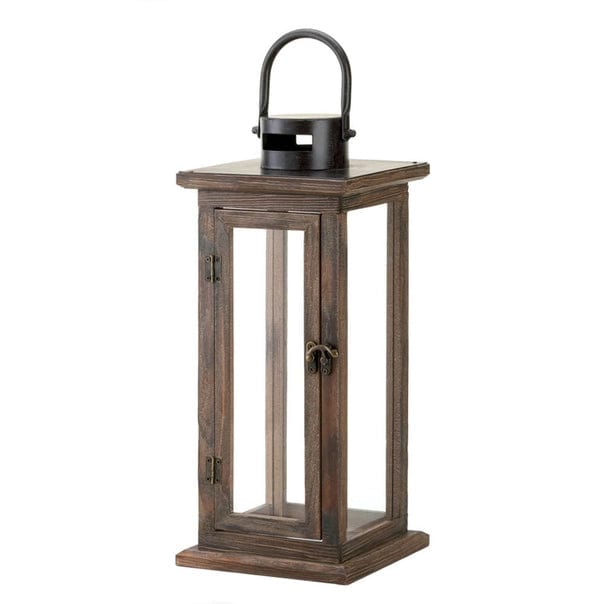 Lodge Wooden Candle Lantern、mySite、g9winljtr