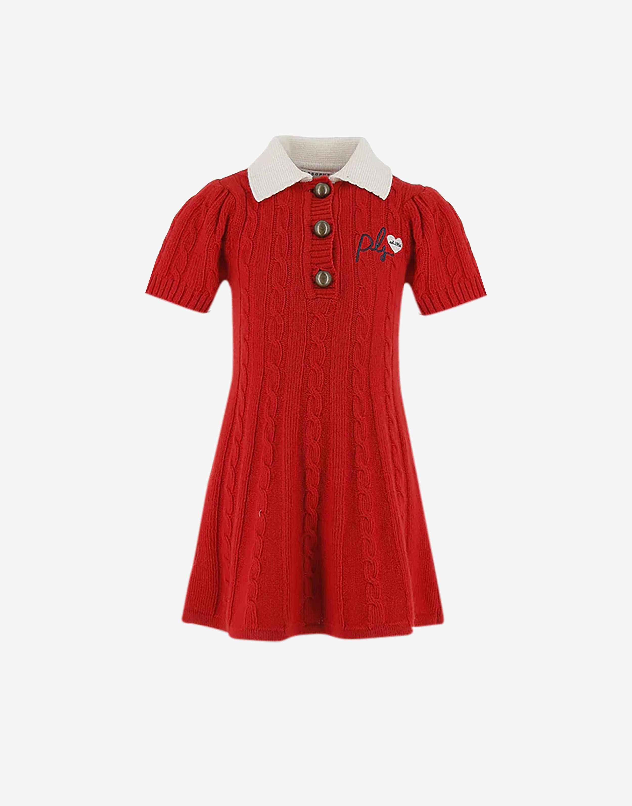 Kids abito in maglia con ricamo、mySite、aoinhome