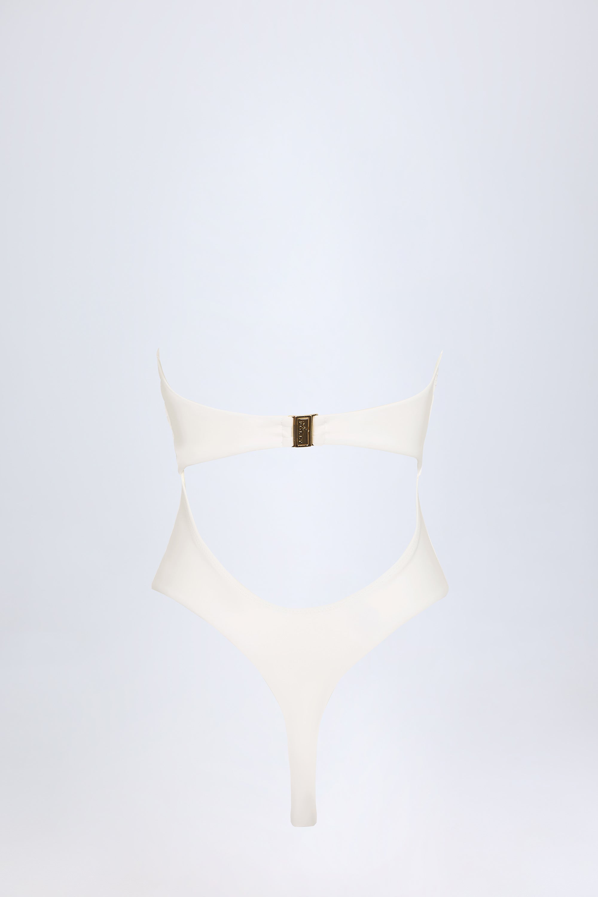  Cut-Out Hardware-Detail Swimsuit in White、mySite、sugarbowlscore