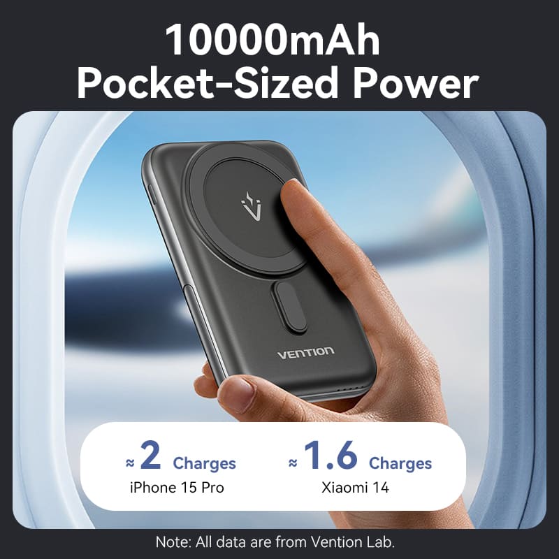 Vention 10000mAh Magnetic Wireless Power Bank 20W、mySite、fannypackpong