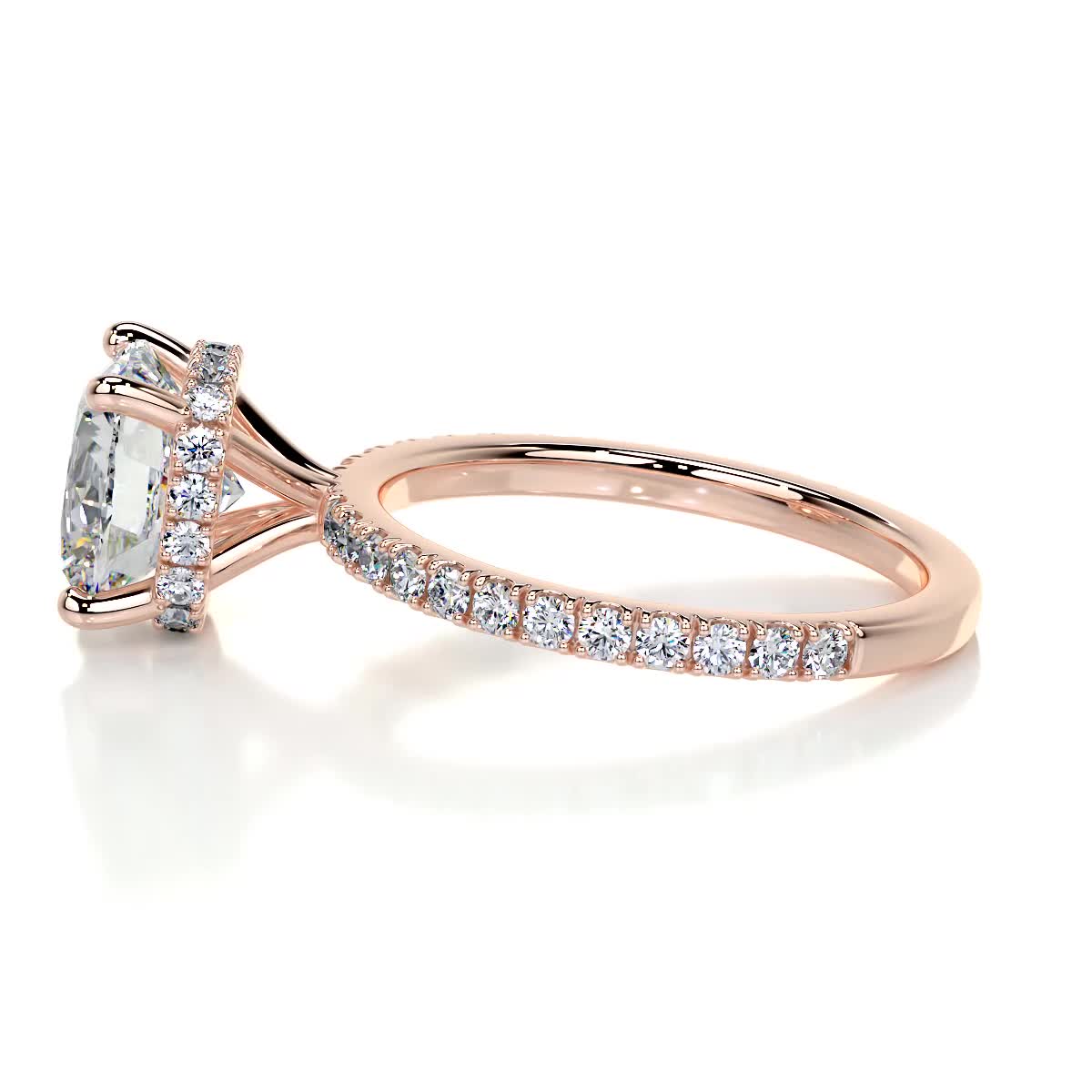 Madeline Moissanite & Diamond Ring -14K Rose Gold、mySite、hinf8tx79