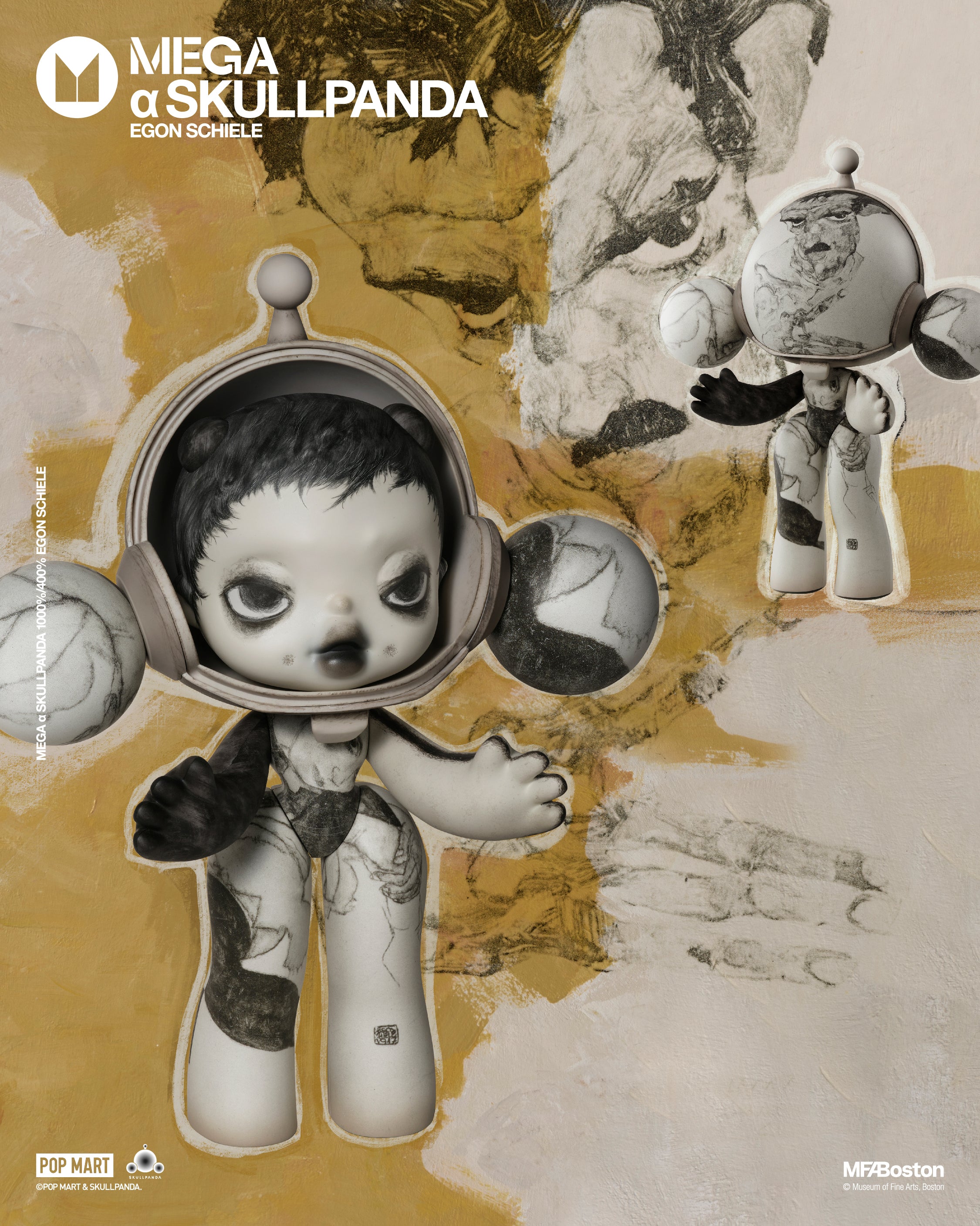  POP MART MEGA α SKULLPANDA 400% Egon Schiele、mySite、greenlandpopulation