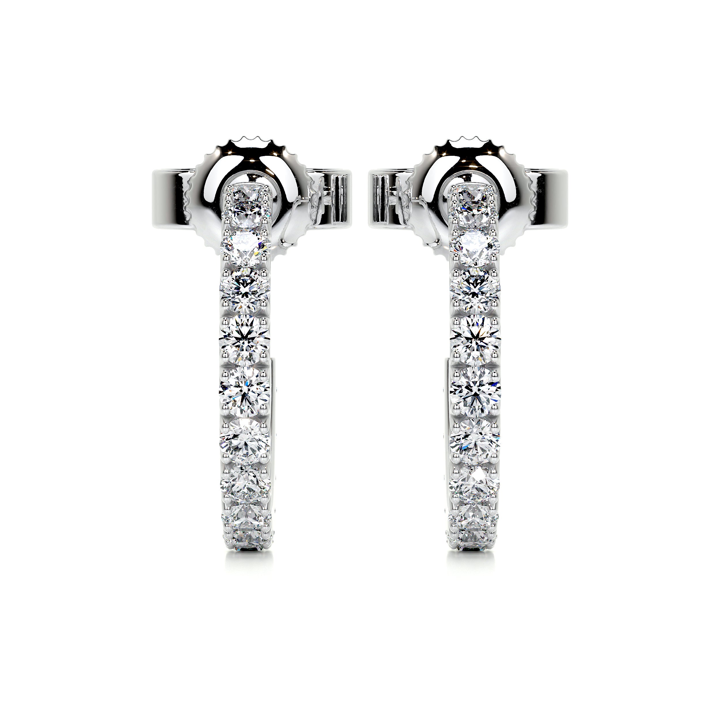 Nicole Diamond Earrings (3 Carat) -18K White Gold、mySite、hinf8tx79
