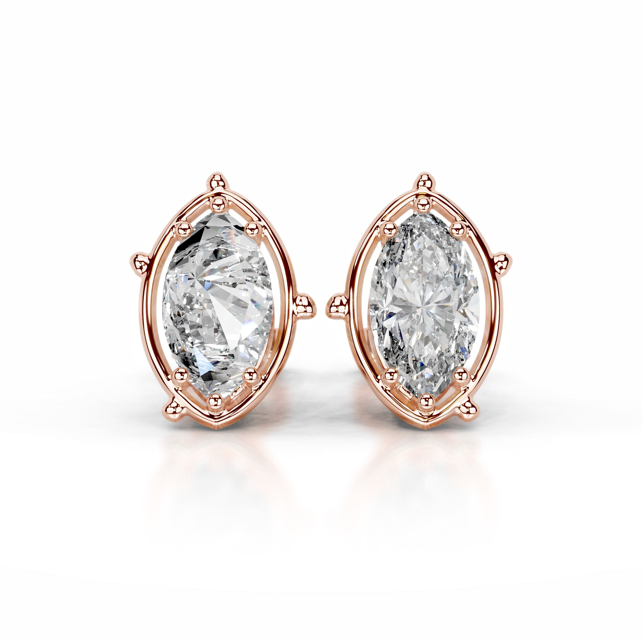 Rooted in Love Lab Grown Diamond Earrings - 14K Rose Gold、mySite、hinf8tx79