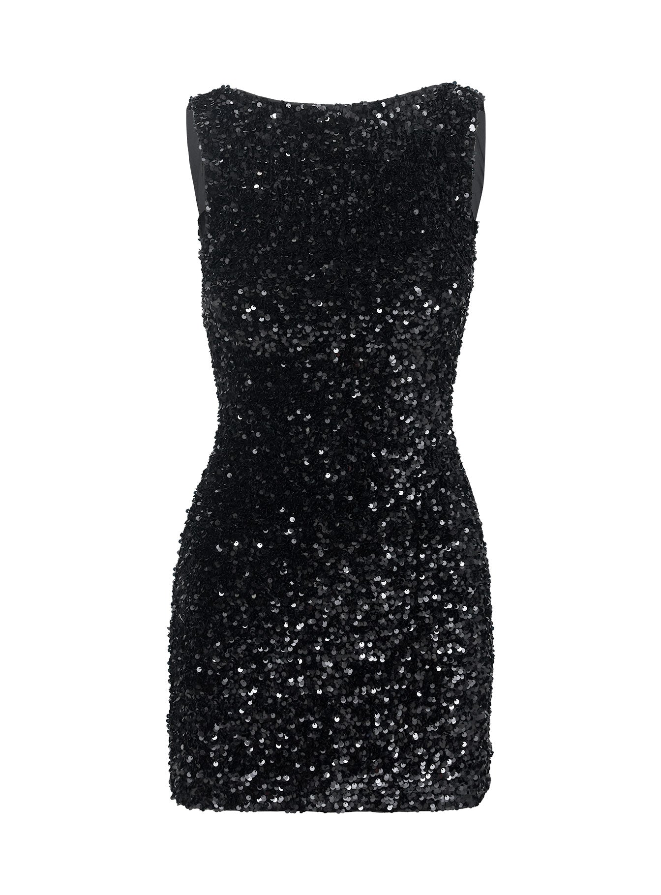 Cinematic Sequin Mini Dress Black、mySite、solidvoid