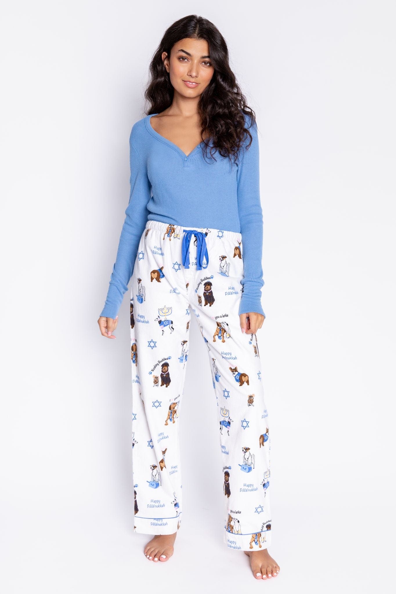 Happy Pawnukkah Hanukkah Pajama Pants by P.J. Salvage - (Sizes XS - XL)、mySite、topwebapps
