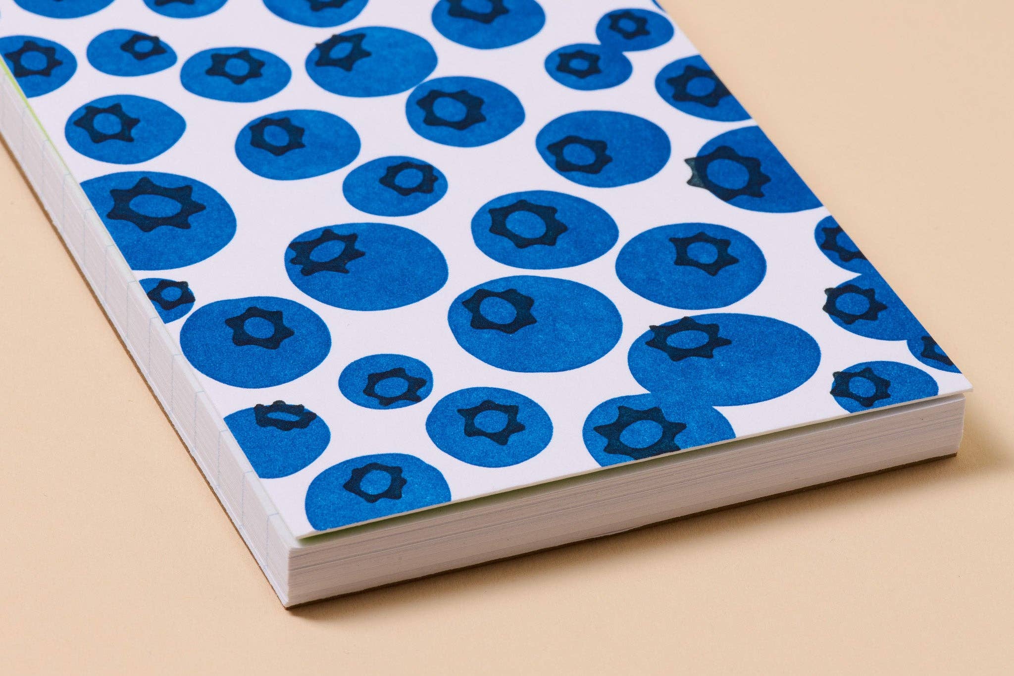 And Here We Are - Blueberries Letterpress Spiral Pocket Size Notebook - Made in USA、mySite、garagedoors4me