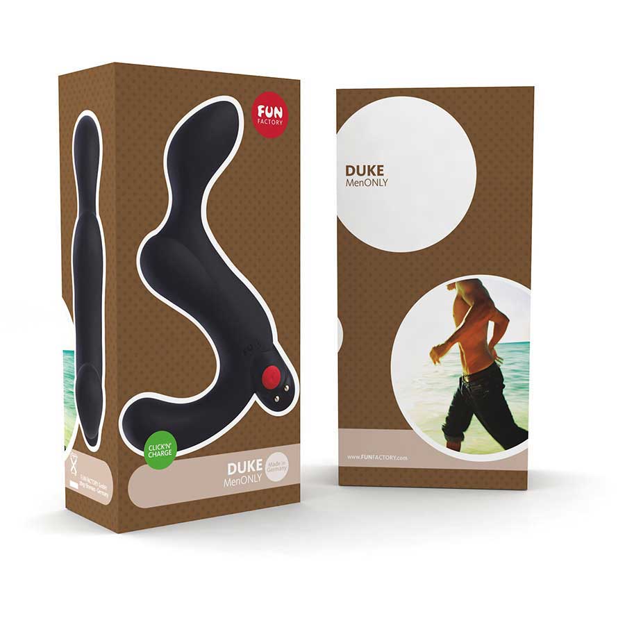 Fun Factory Duke Vibrating Silicone Prostate Massager & Anal Stimulator Navy Blue、mySite、bottomscart