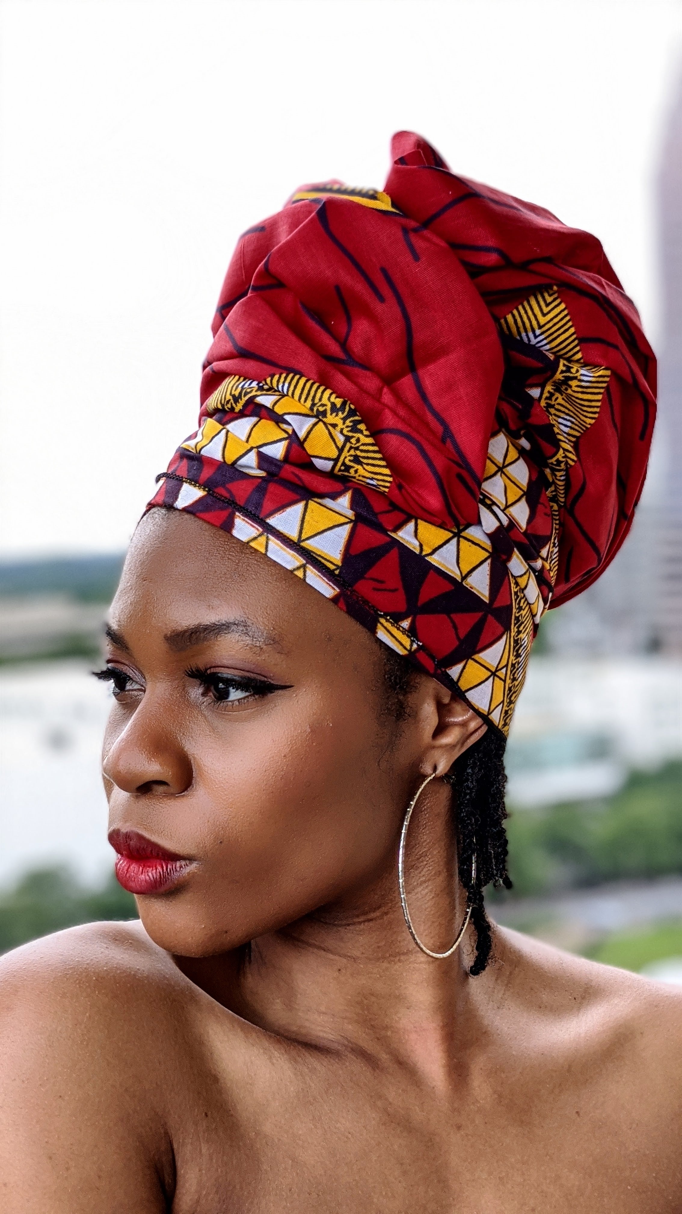 Trendy African Print Headwrap-DPH549、mySite、solidvoid