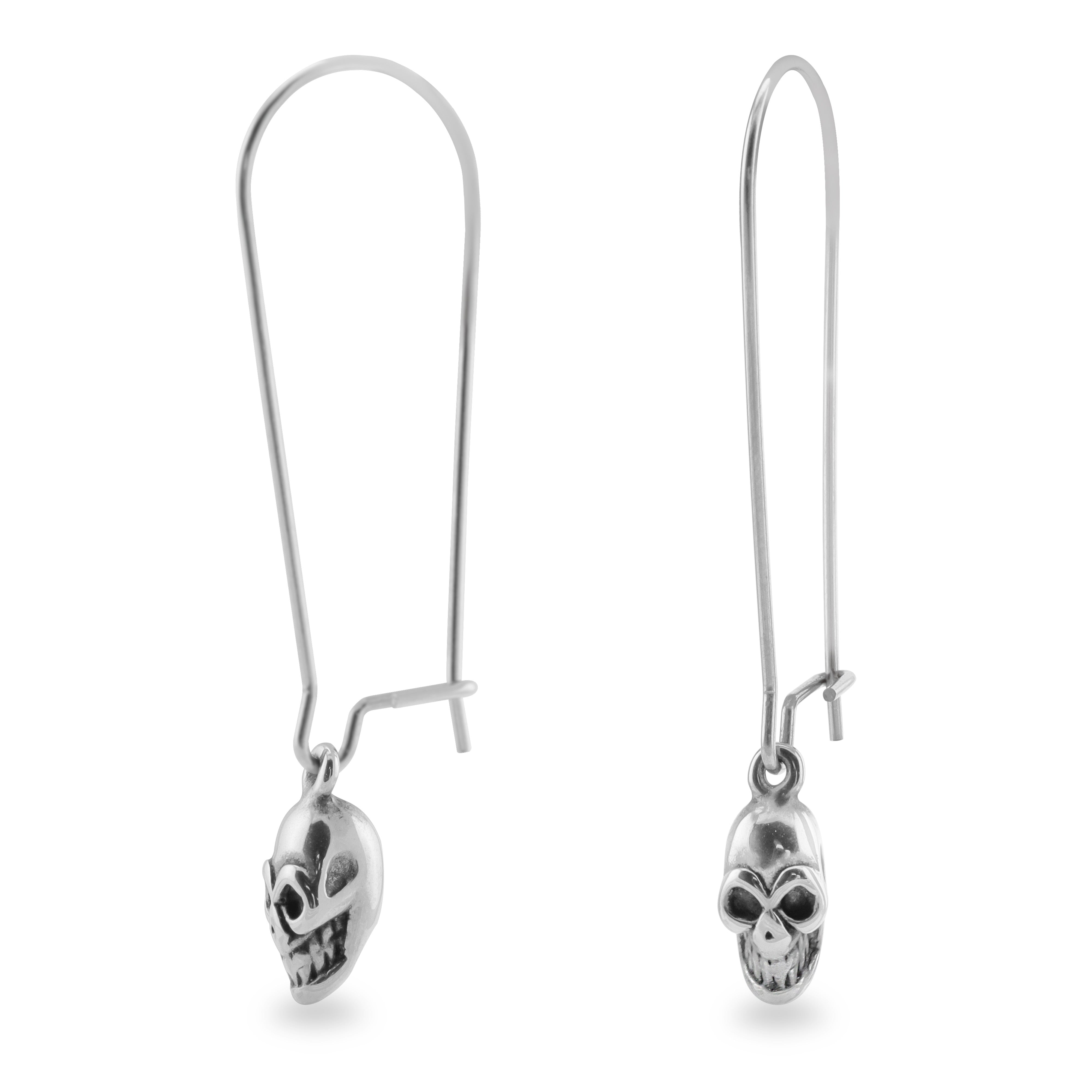 Stainless Steel Skull Wire Earrings / ERC1006、mySite、dreamappss
