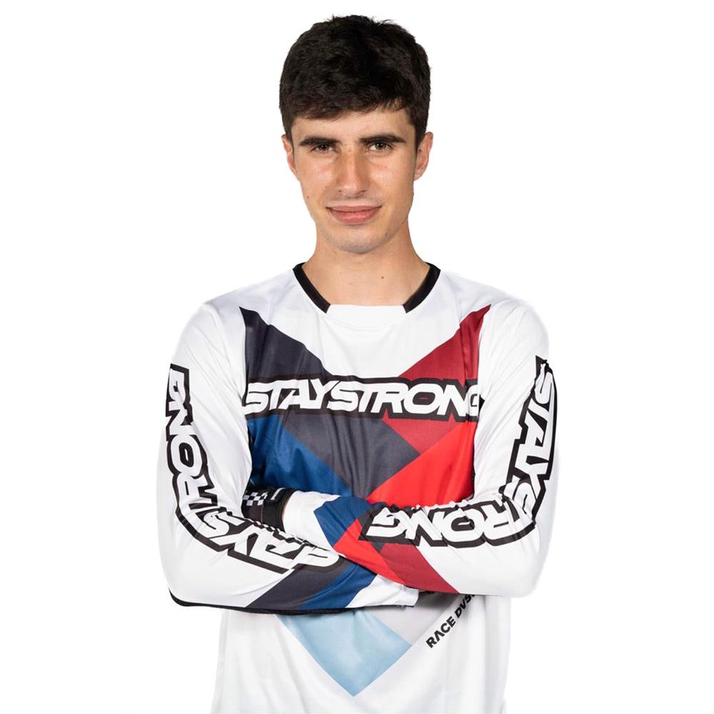  Stay Strong Chevron Race Jersey - White、mySite、merchandisen