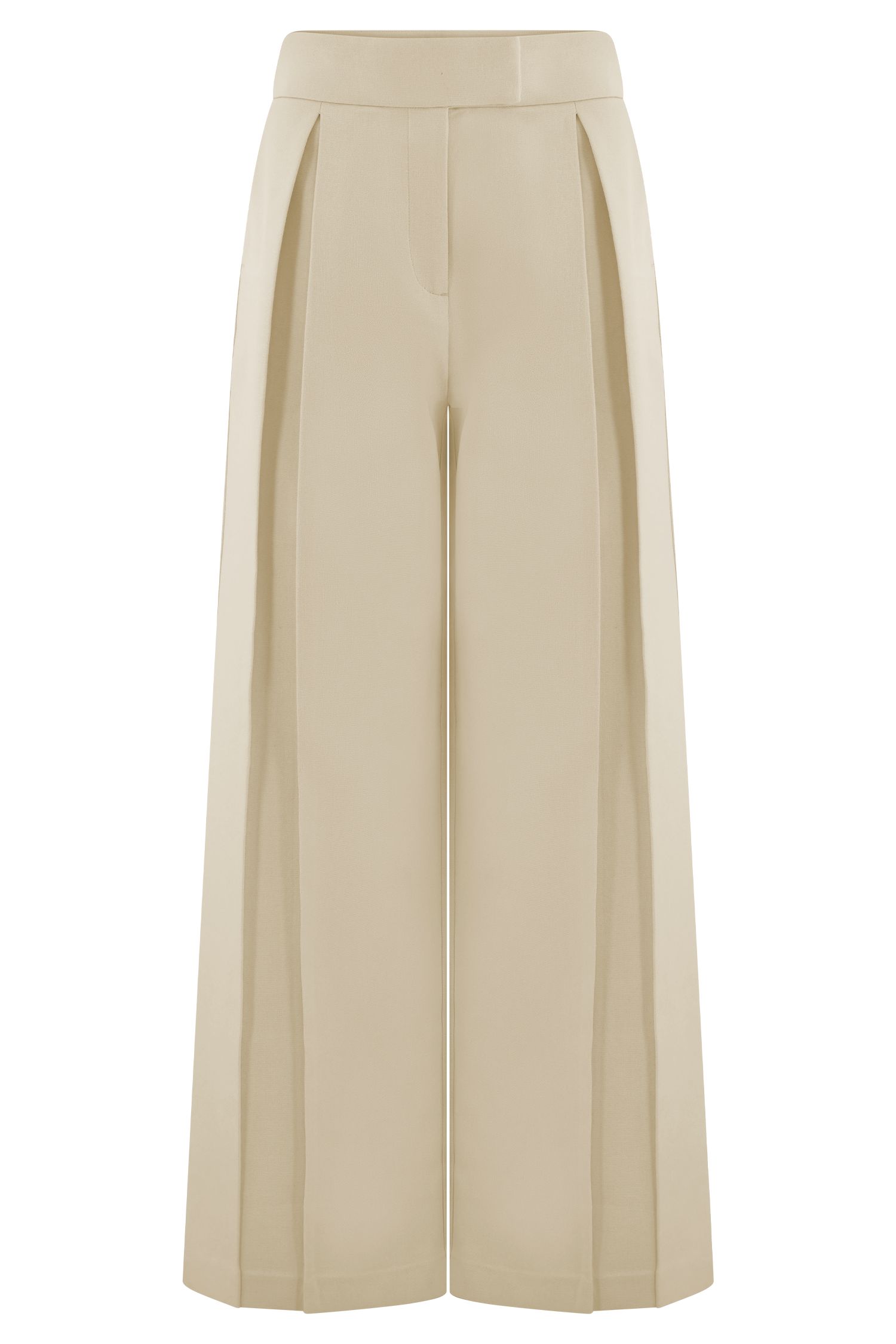 Raya Mid Rise Wide Leg Linen Pant - Natural Beige、mySite、solidvoid