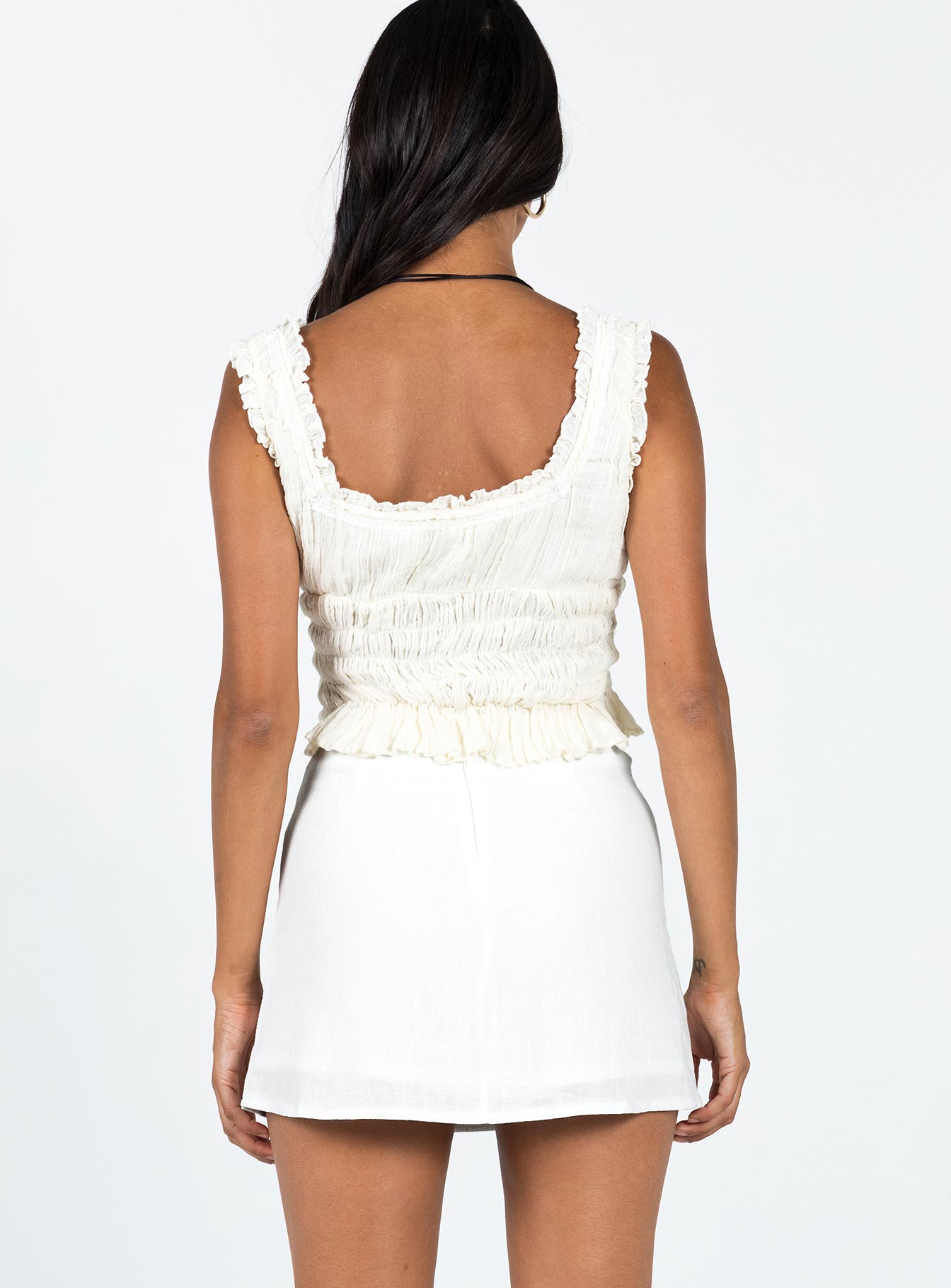 Selby Mini Skirt White Tall、mySite、solidvoid