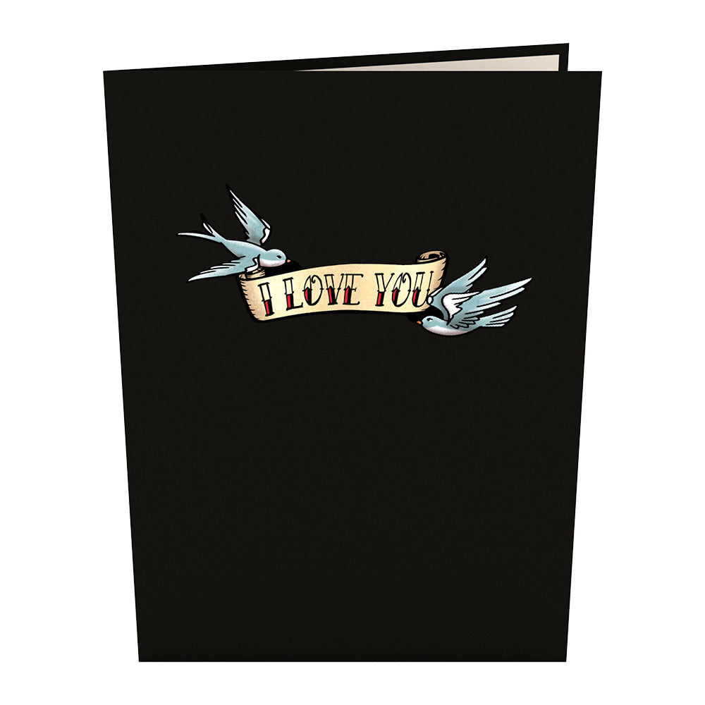 Mother's Day Tattoo Heart Pop-Up Card、mySite、solidvoid