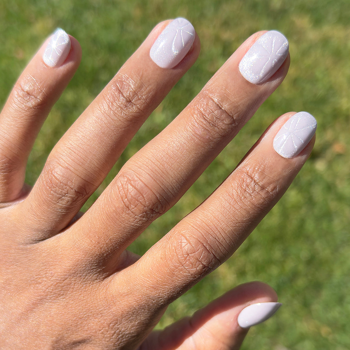 Lavender Blooms Velvet - Press-On | Extra Short | Round、mySite、solidvoid