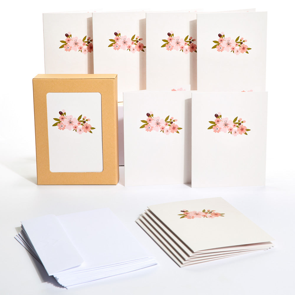 Cherry Blossom Thank You Box Set (12-Pack): Paperpop® Card、mySite、solidvoid