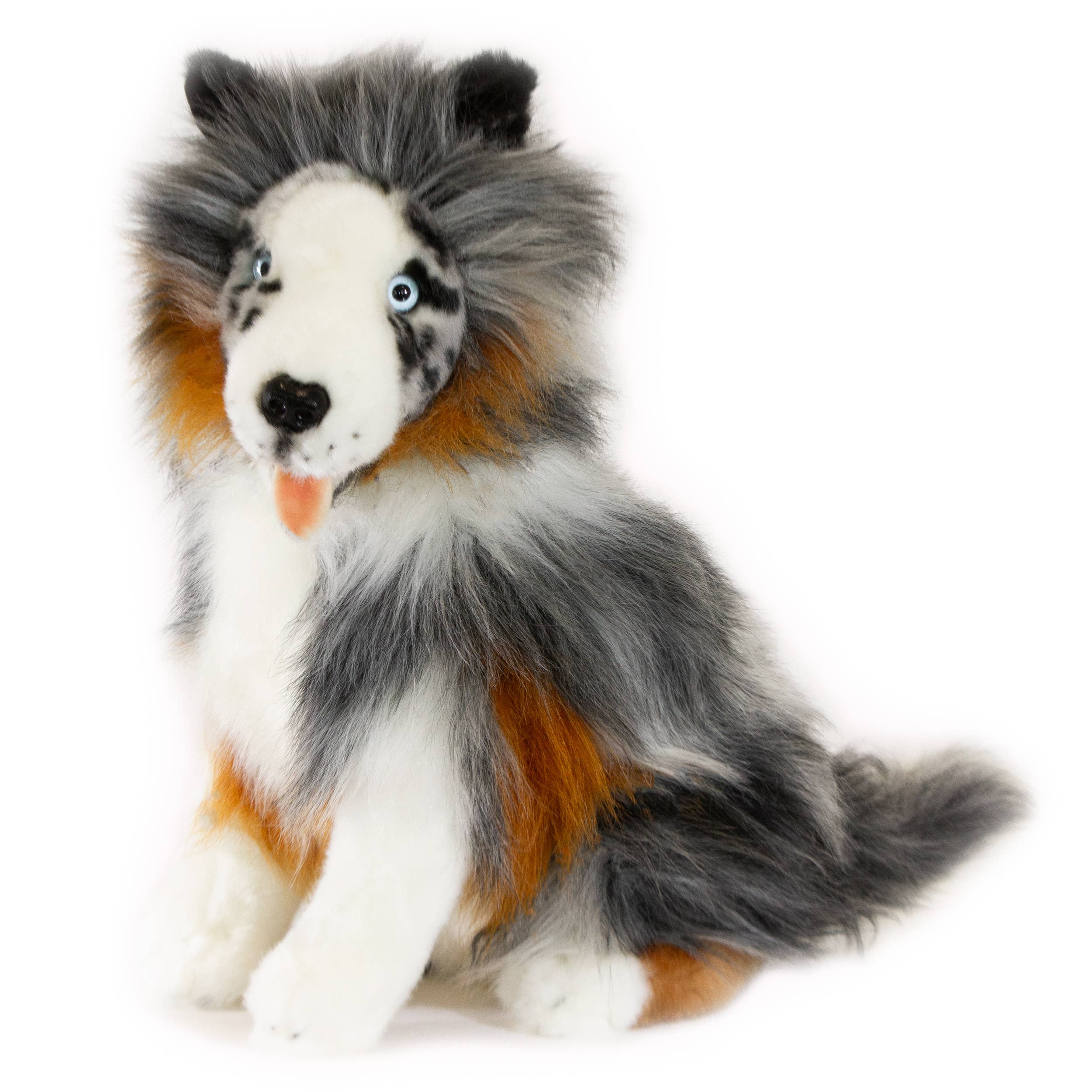 Blue Merle Australian Shepherd Large Size - 35cm/13 Realistic、mySite、g9winljtr