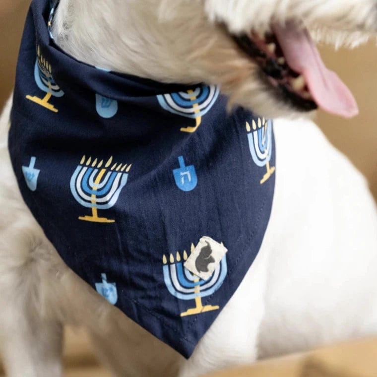 Menorah and Dreidel Pet Bandana by Monica + Andy、mySite、topwebapps