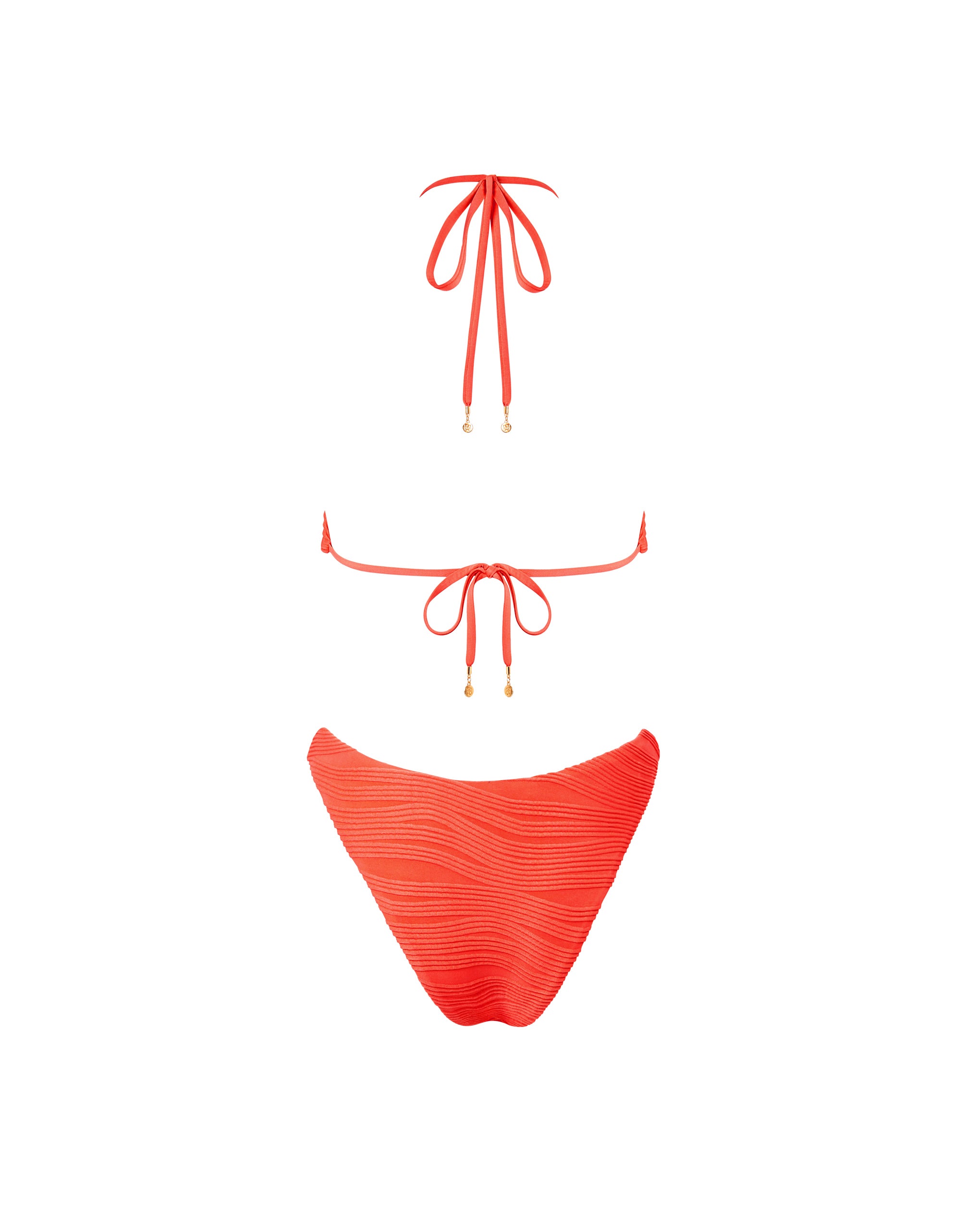 Orta Plunge Cut-out Swimsuit Hot Coral、mySite、bengalsvssteelers