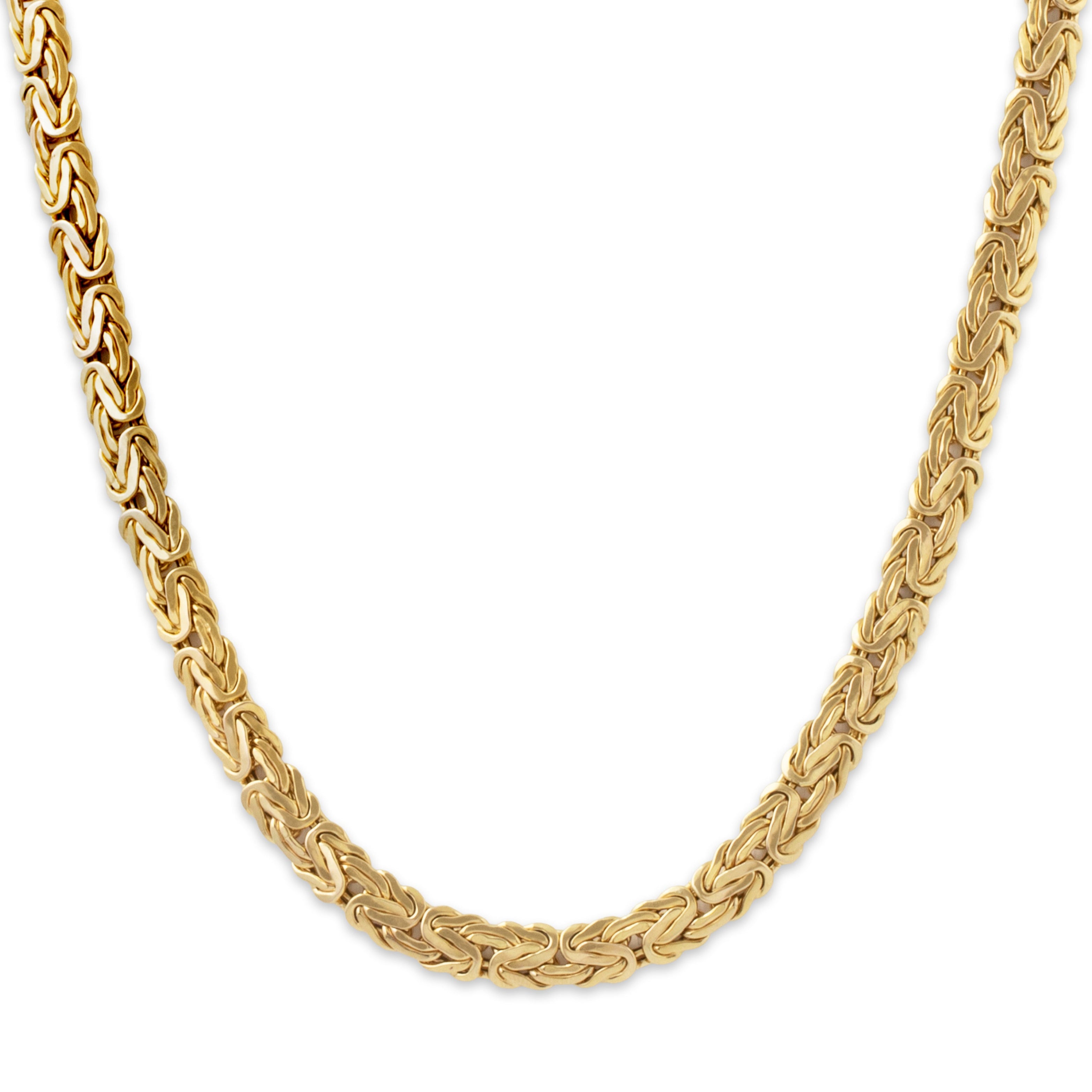 Vintage Italian 14k Yellow Gold Unusual Interwoven Links Necklace 17、mySite、hinf8tx79
