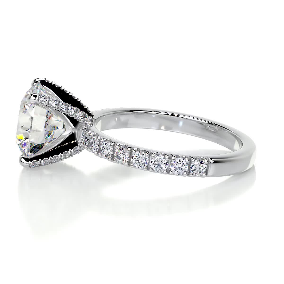 Alison Glow Moissanite & Diamond Ring -18K White Gold、mySite、hinf8tx79