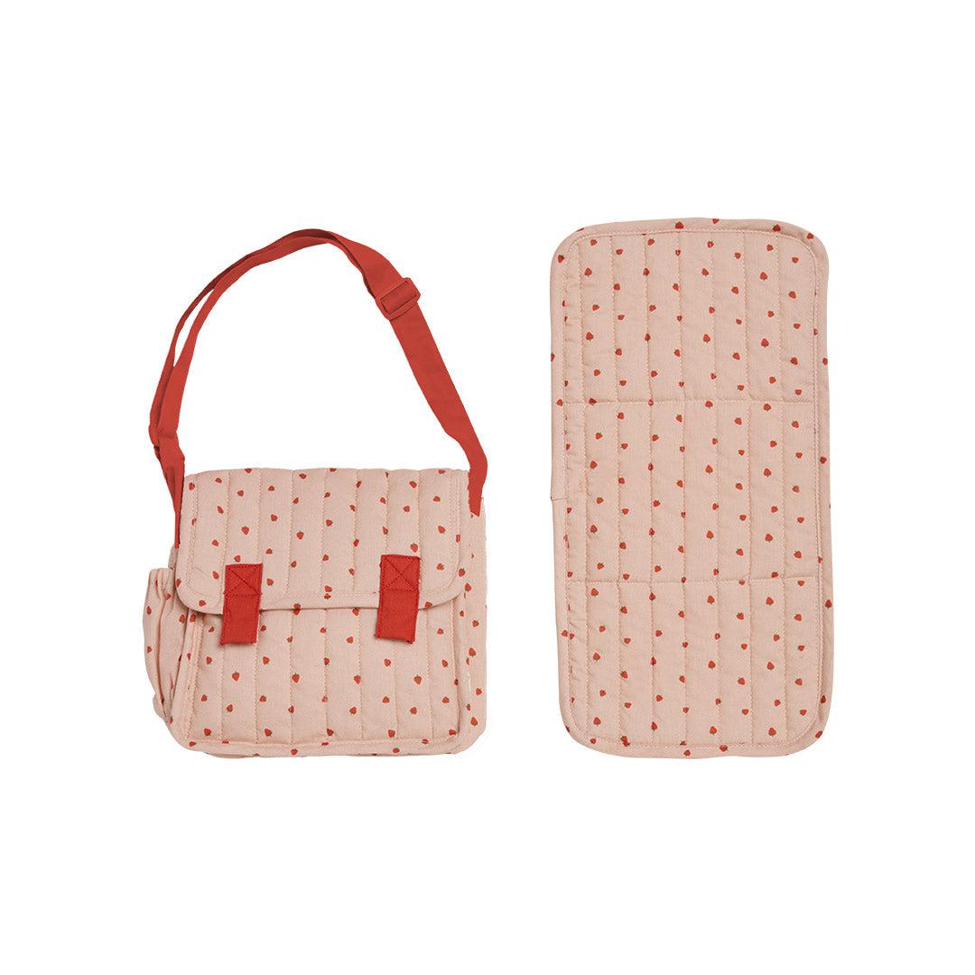  Olli Ella Carrie Convertible Changing Bag + Mat - Strawberry、mySite、merchandisen
