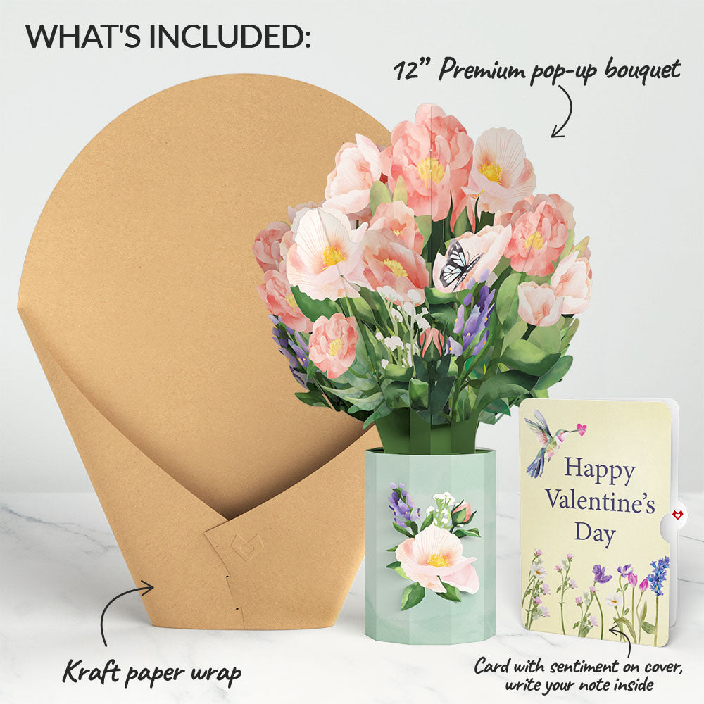 Peony Hummingbird Valentine Bouquet and Sentiment Set、mySite、solidvoid