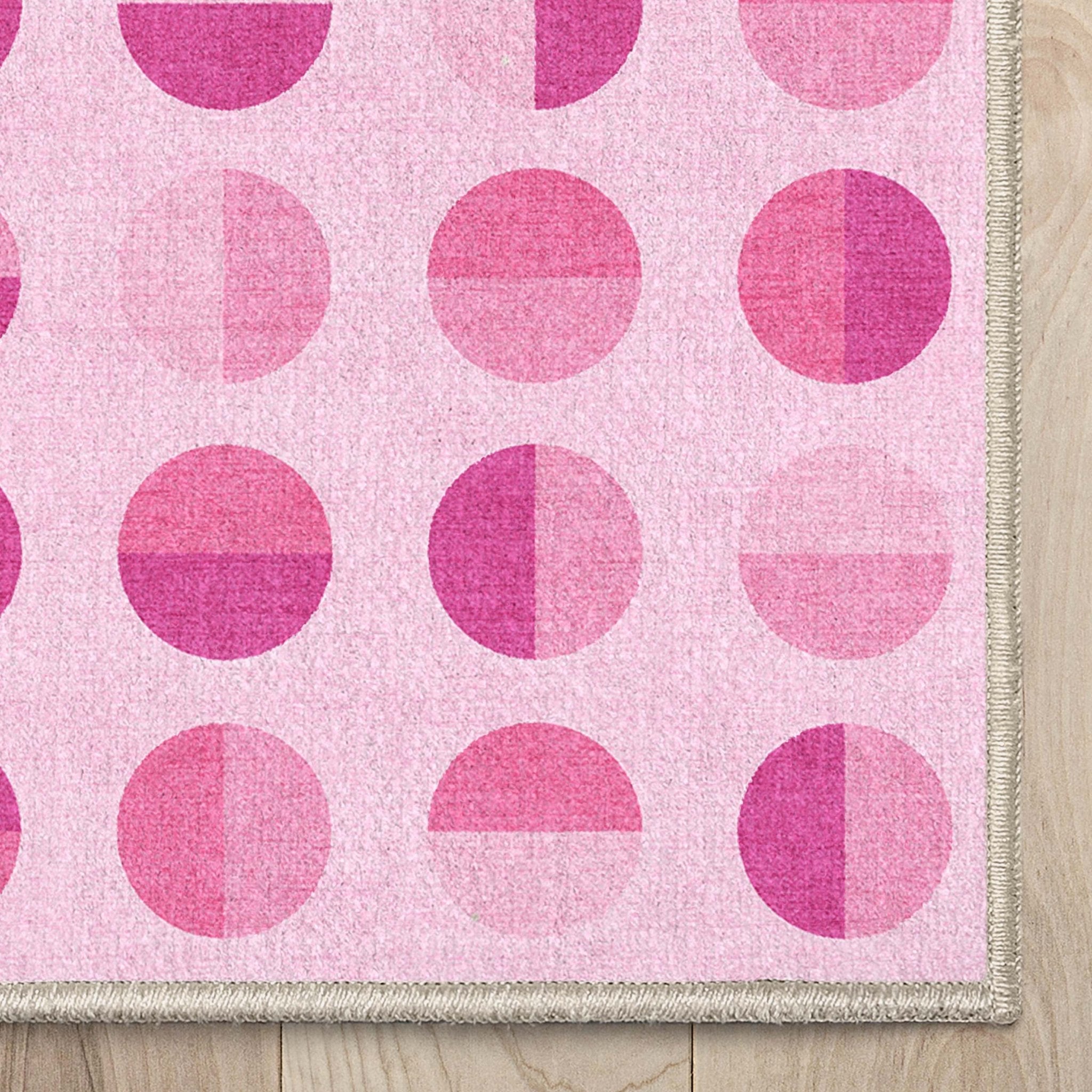 Apollo Geometric Modern Pink Rug for Living Room, Bedroom, Kitchen & Office、mySite、gigharbornorthrealestate