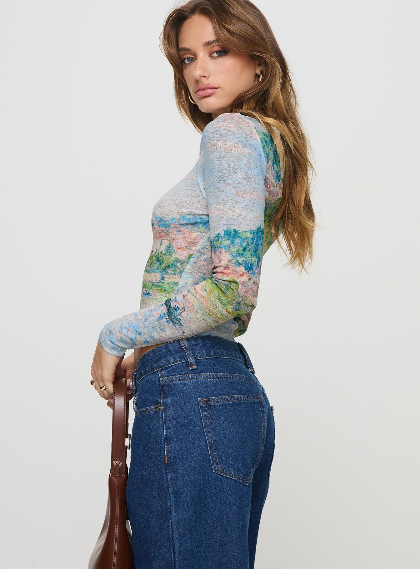 Castle On The Hill Long Sleeve Top Multi、mySite、solidvoid