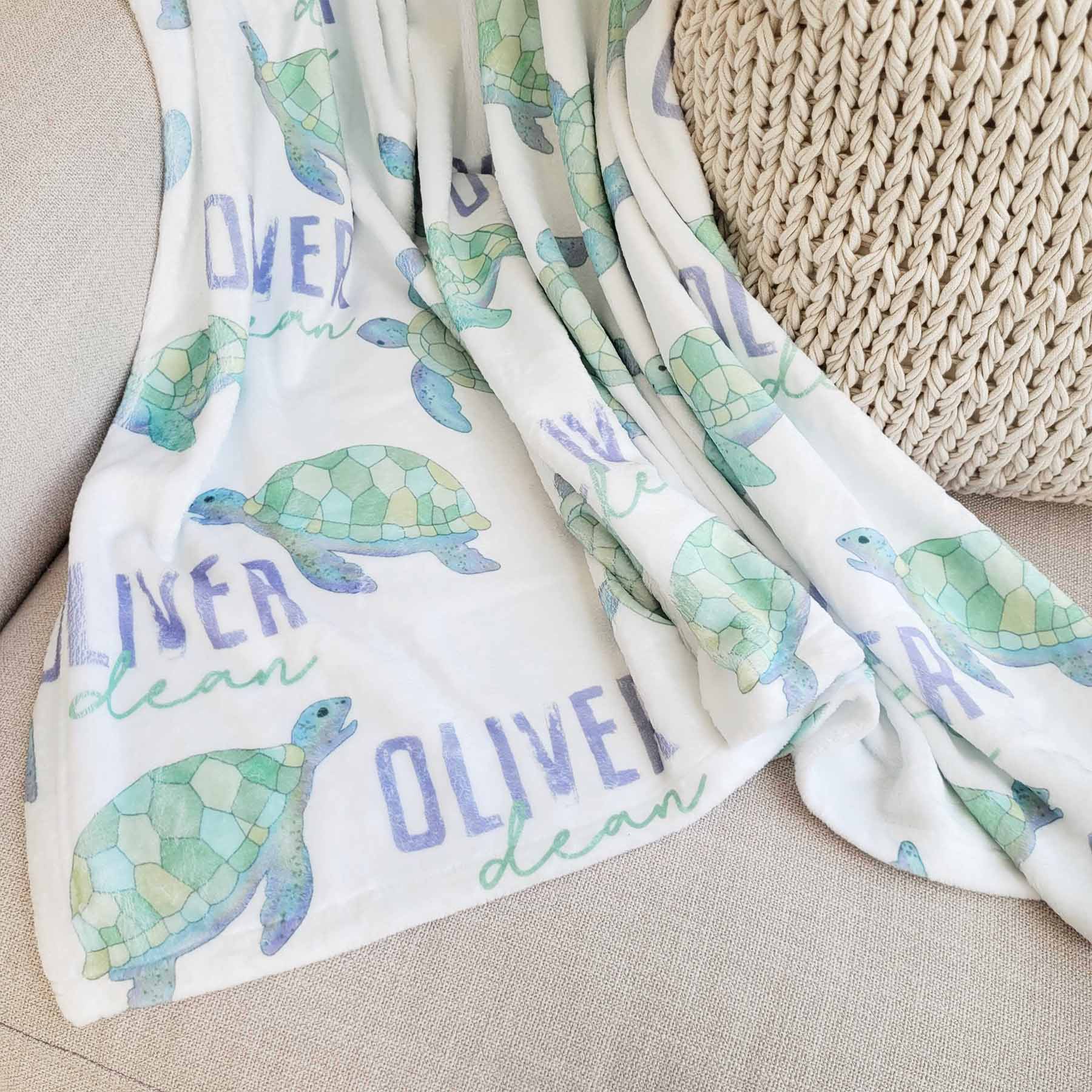  Totally Turtles Personalized Kids Blanket、mySite、layawaytickets