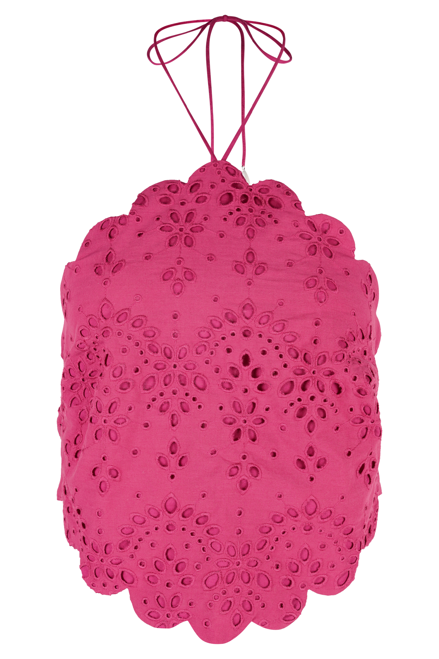 Kensley Broderie Halter Top - Dragonfruit、mySite、solidvoid