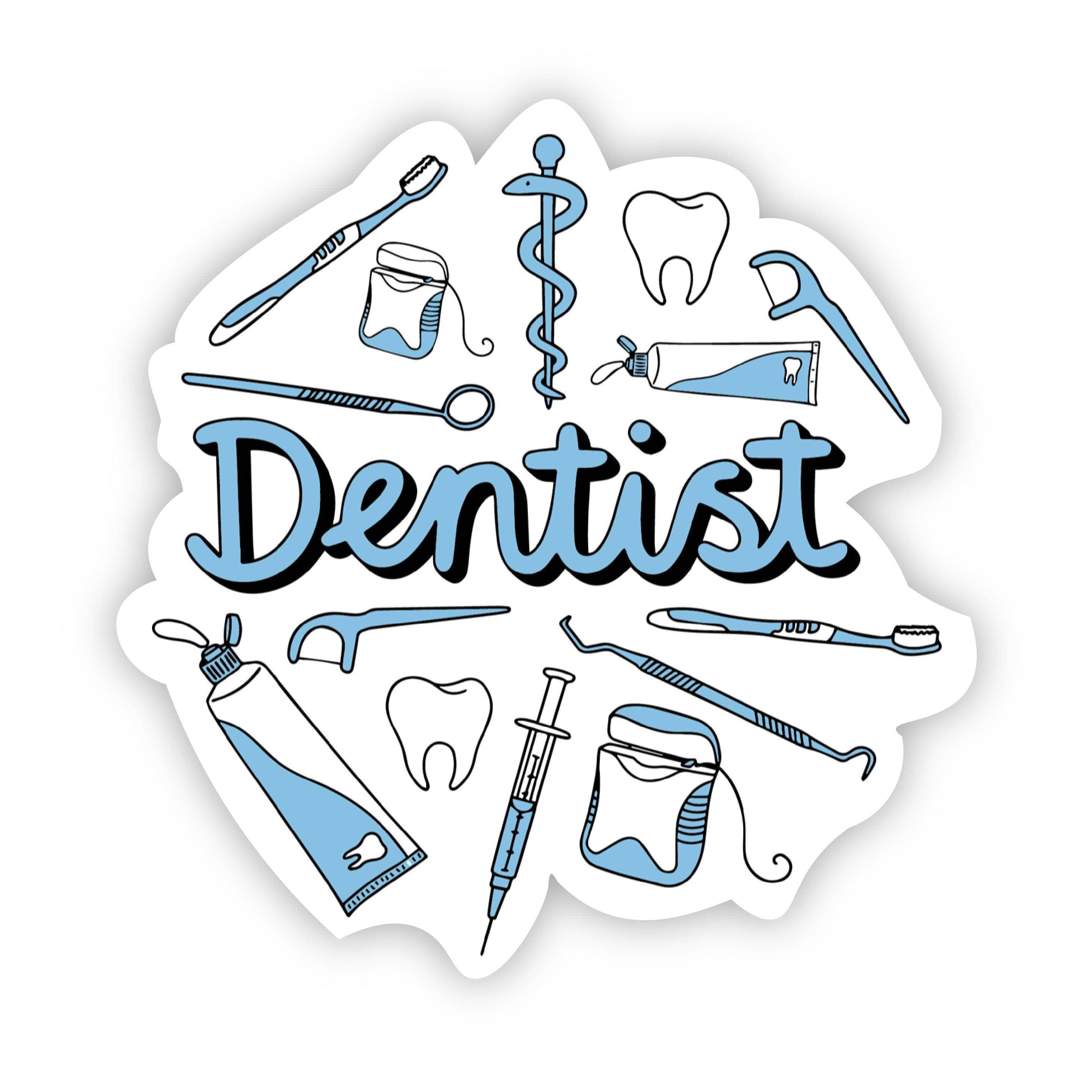  Dentist Blue Sticker、mySite、elrpsem3k