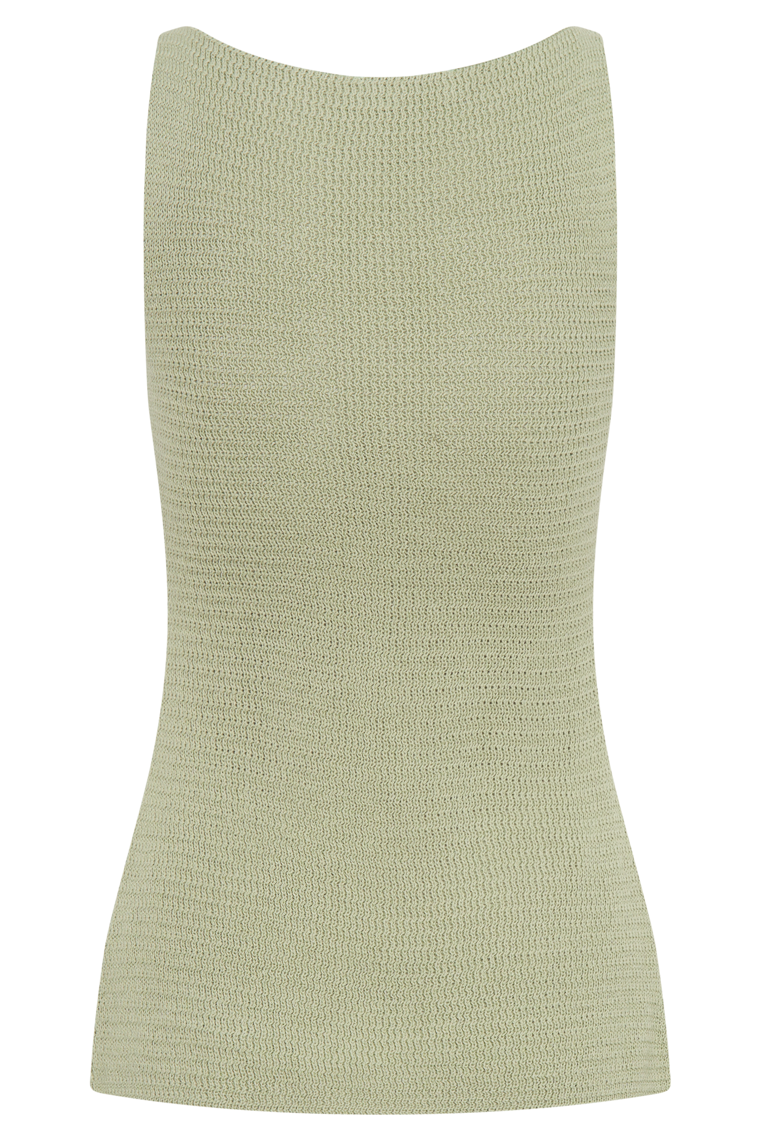 Ridley Knit Tank Top With Split - Pastel Green、mySite、solidvoid