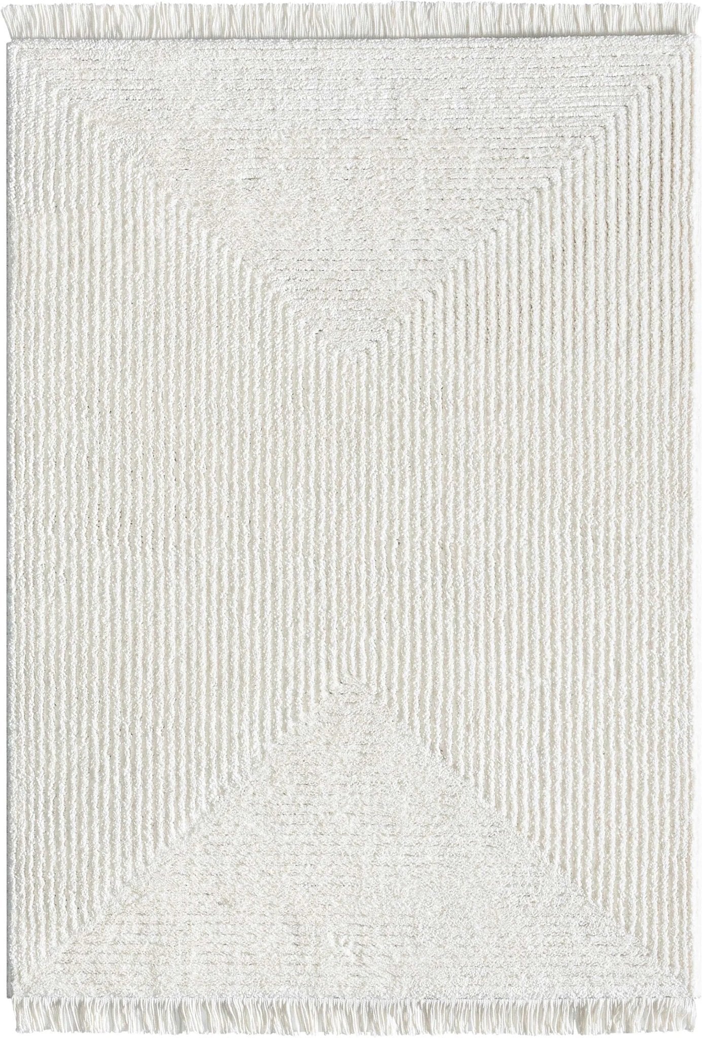 Monroe Solid & Striped Textured Ivory Ultra Soft High-Low Shag Rug、mySite、gigharbornorthrealestate