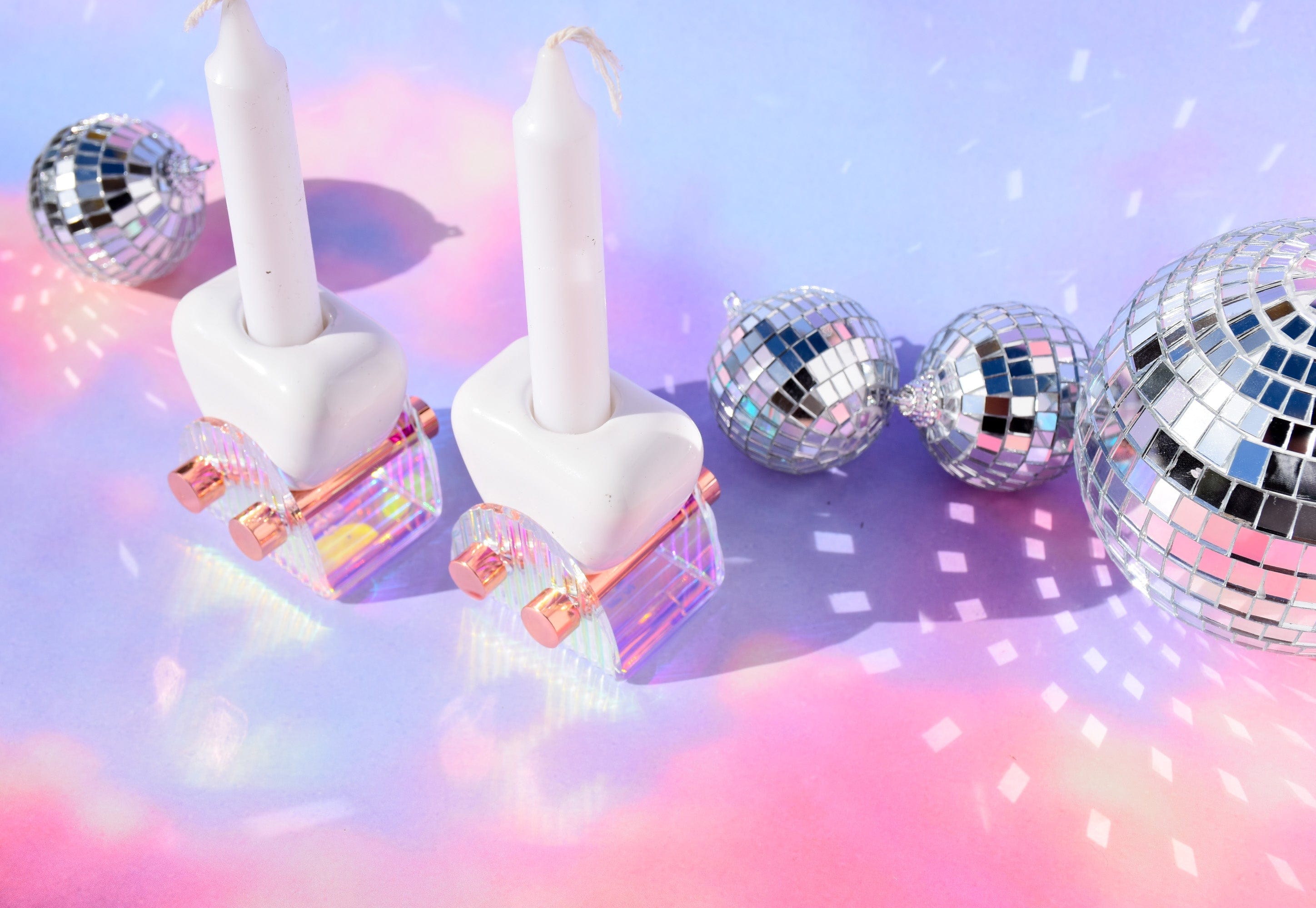 Iridescent Shabbat Candlesticks、mySite、topwebapps