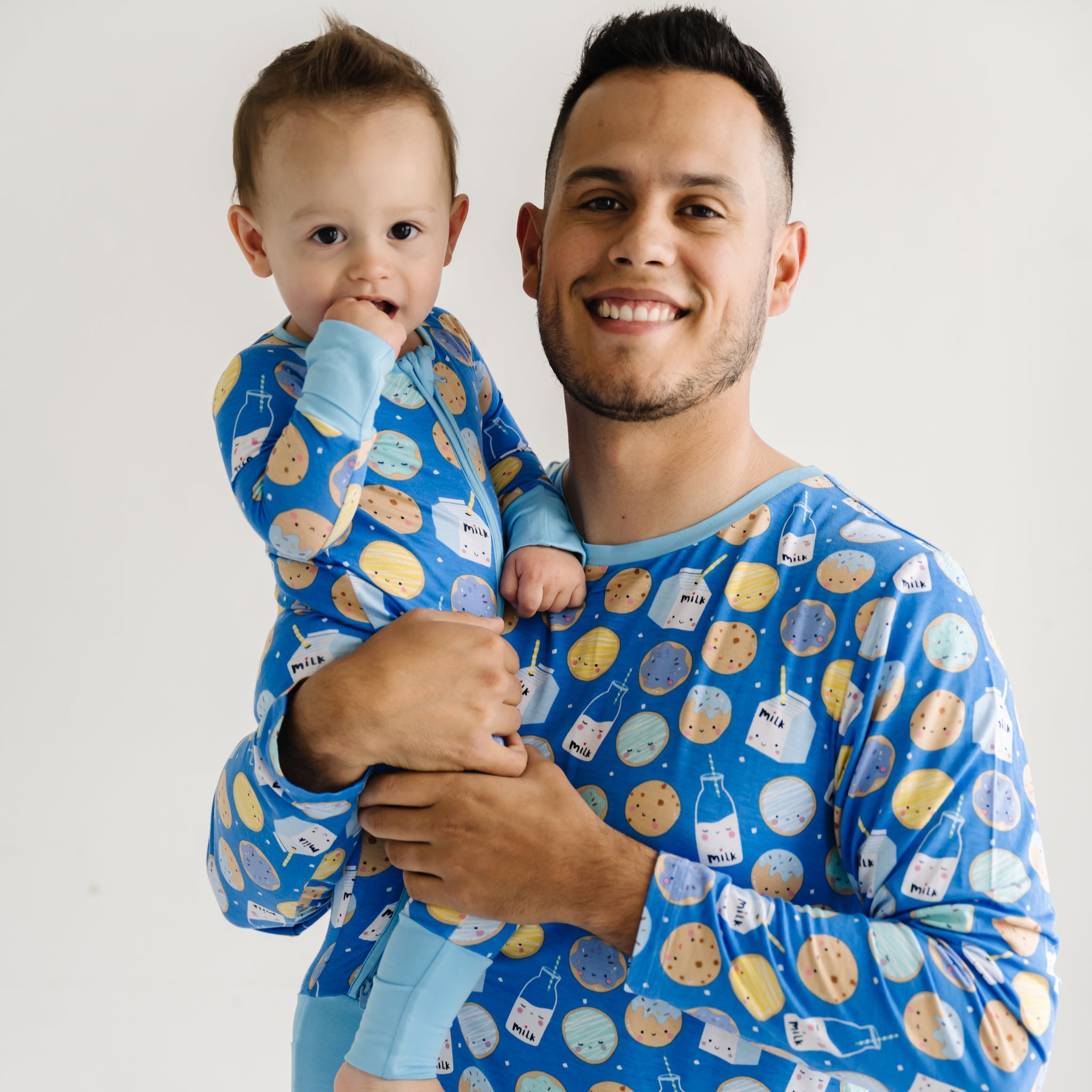 Blue Cookies & Milk Men's Pajama Top、mySite、g9winljtr