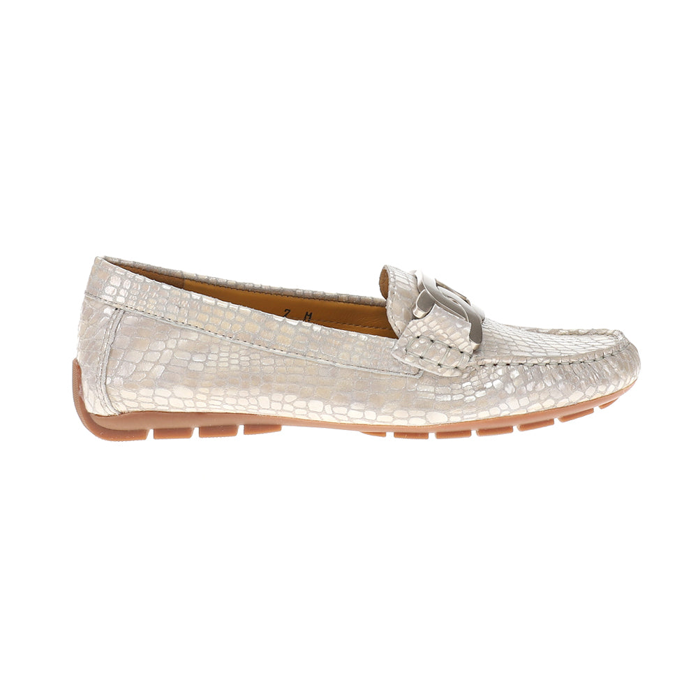 Aiker Metallic Snake Print Slip On Moccasins、mySite、gtrtttuynbv