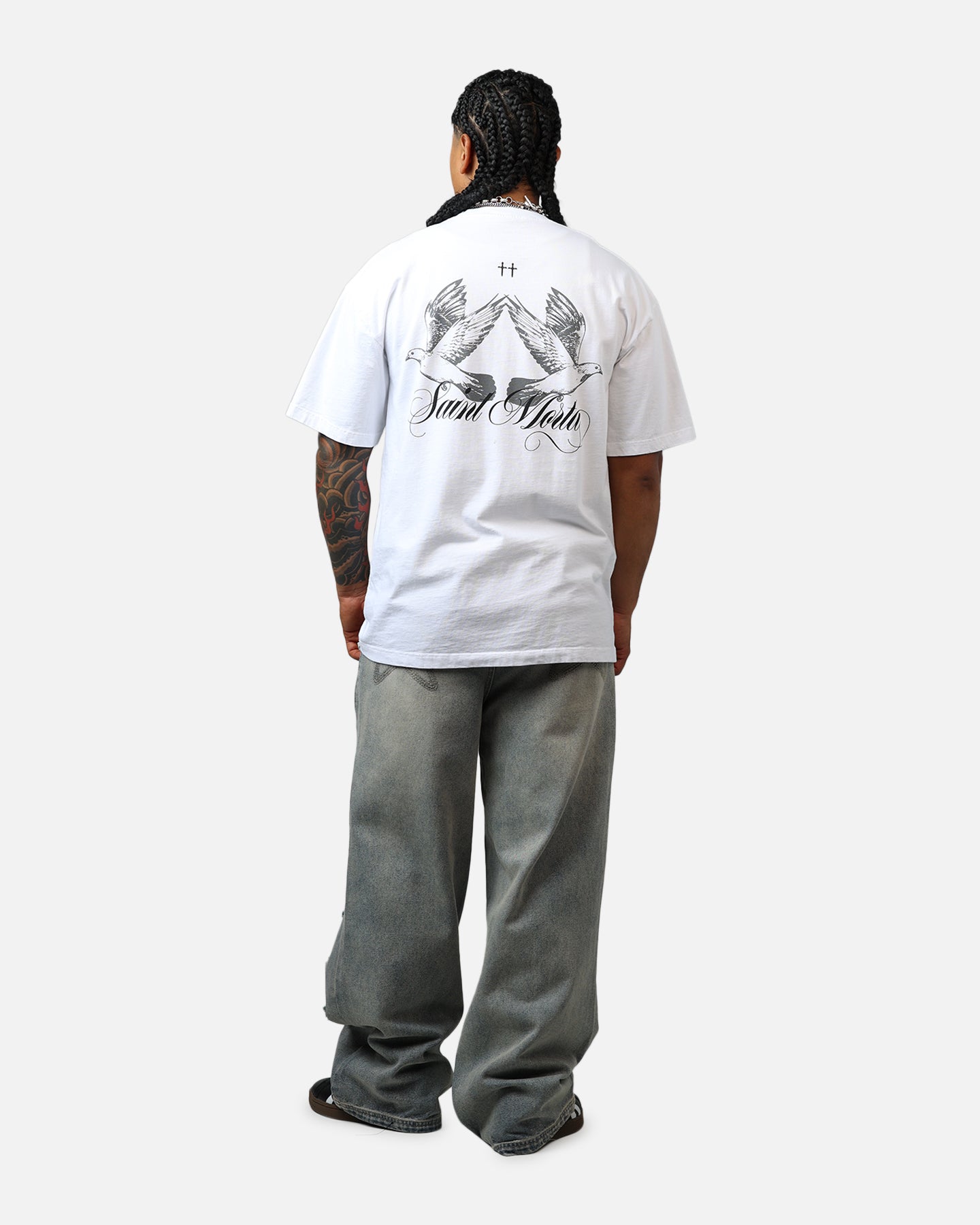 Saint Morta Dover Drop Shoulder T-Shirt White、mySite、zt4zffjzw