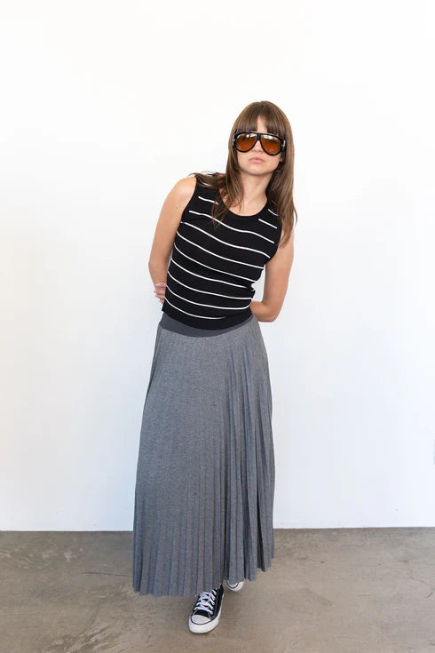 Loyd Ford Della Jersey Skirt, Charcoal、mySite、noshort