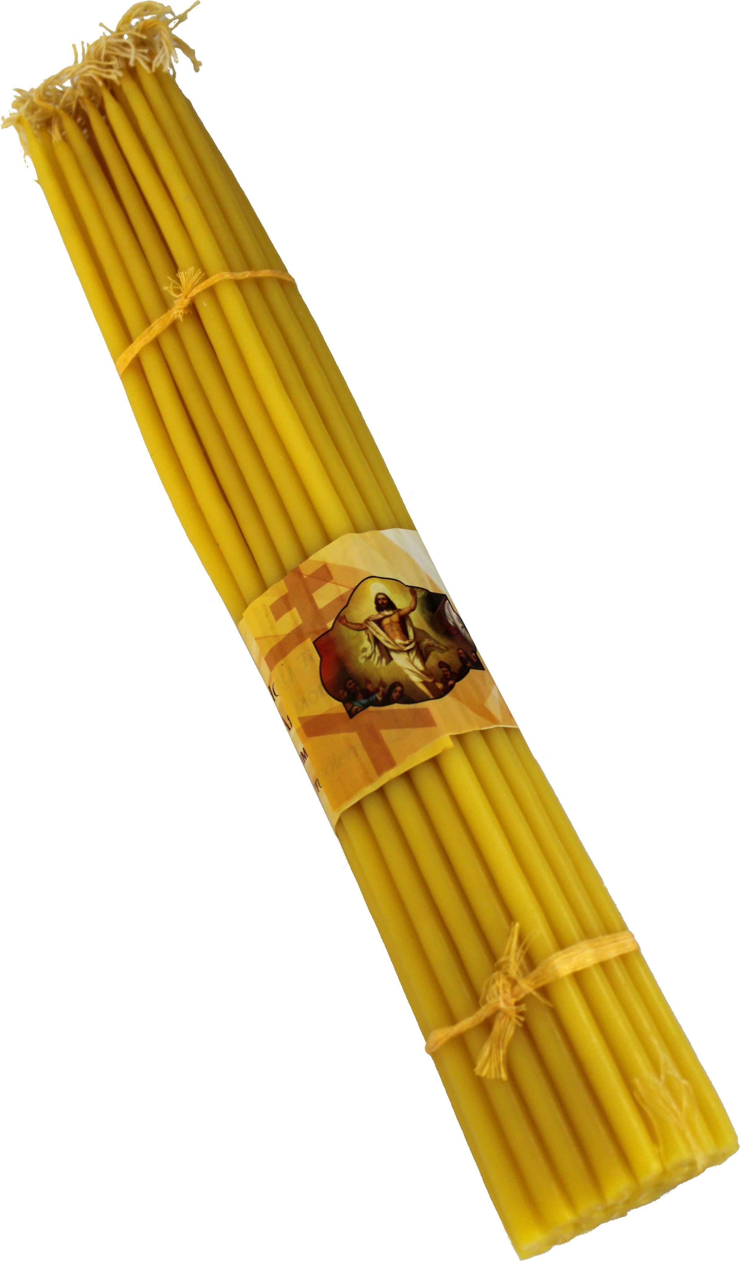 Holy Land Market Beeswax Holy Fire Easter Candles from Jerusalem - 33 Candles - Honey Color Candles、mySite、topwebapps