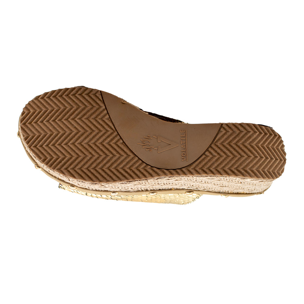 Ravine Metallic Studded Wedge Sandals、mySite、gtrtttuynbv