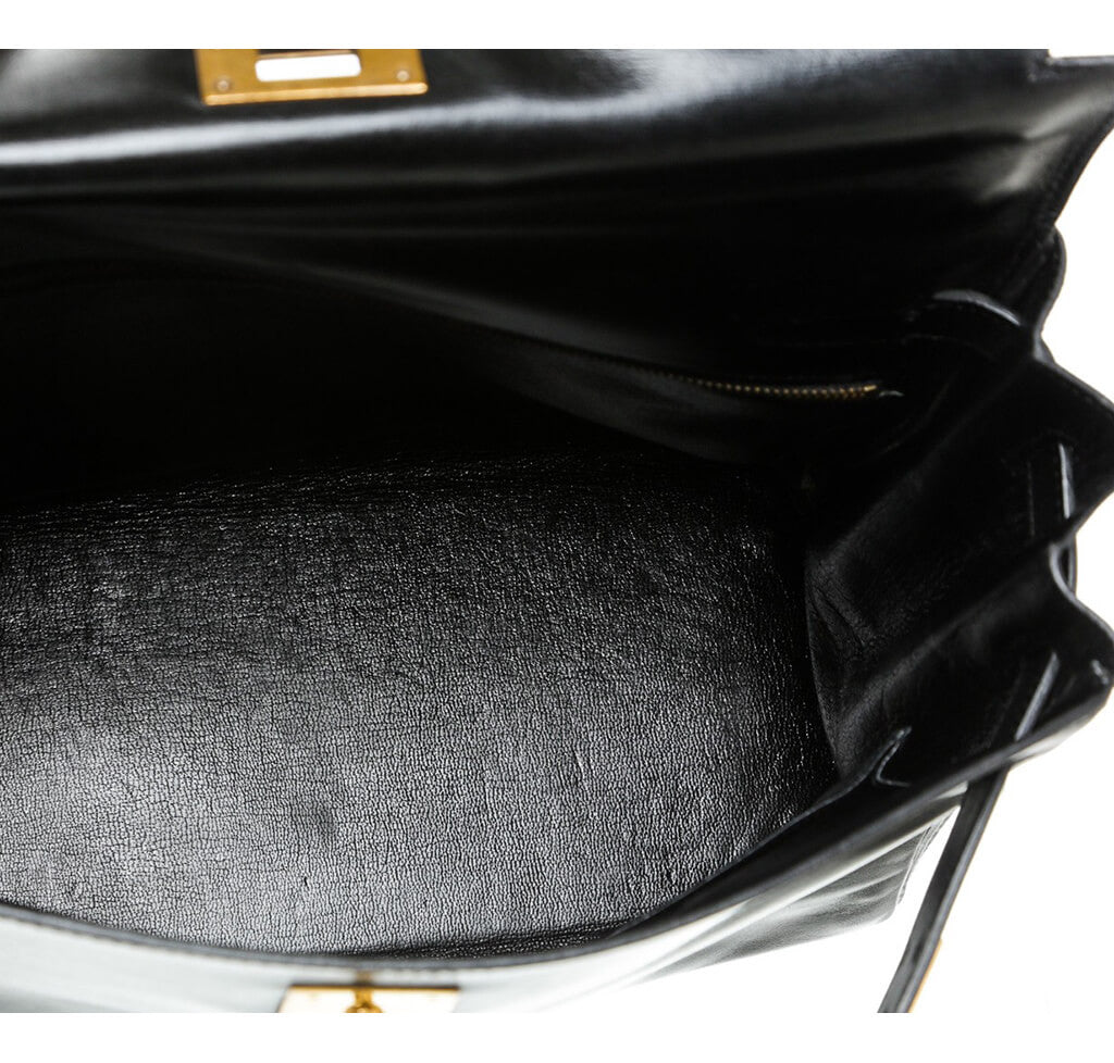 Hermès Box Leather Kelly Black Bag、mySite、garminoutage.com