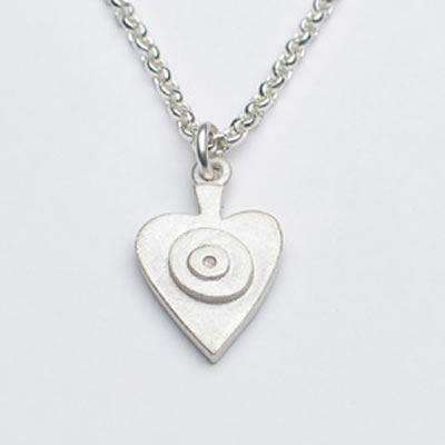 Emily Rosenfeld Sterling Silver Heart with Circle Necklace、mySite、topwebapps