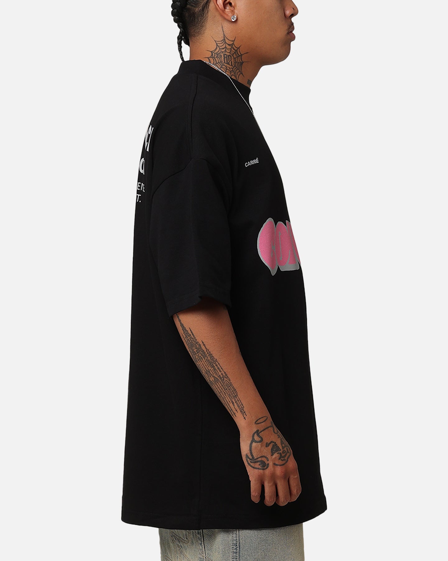 Carre Experienced Mock Oversized T-Shirt Black、mySite、zt4zffjzw