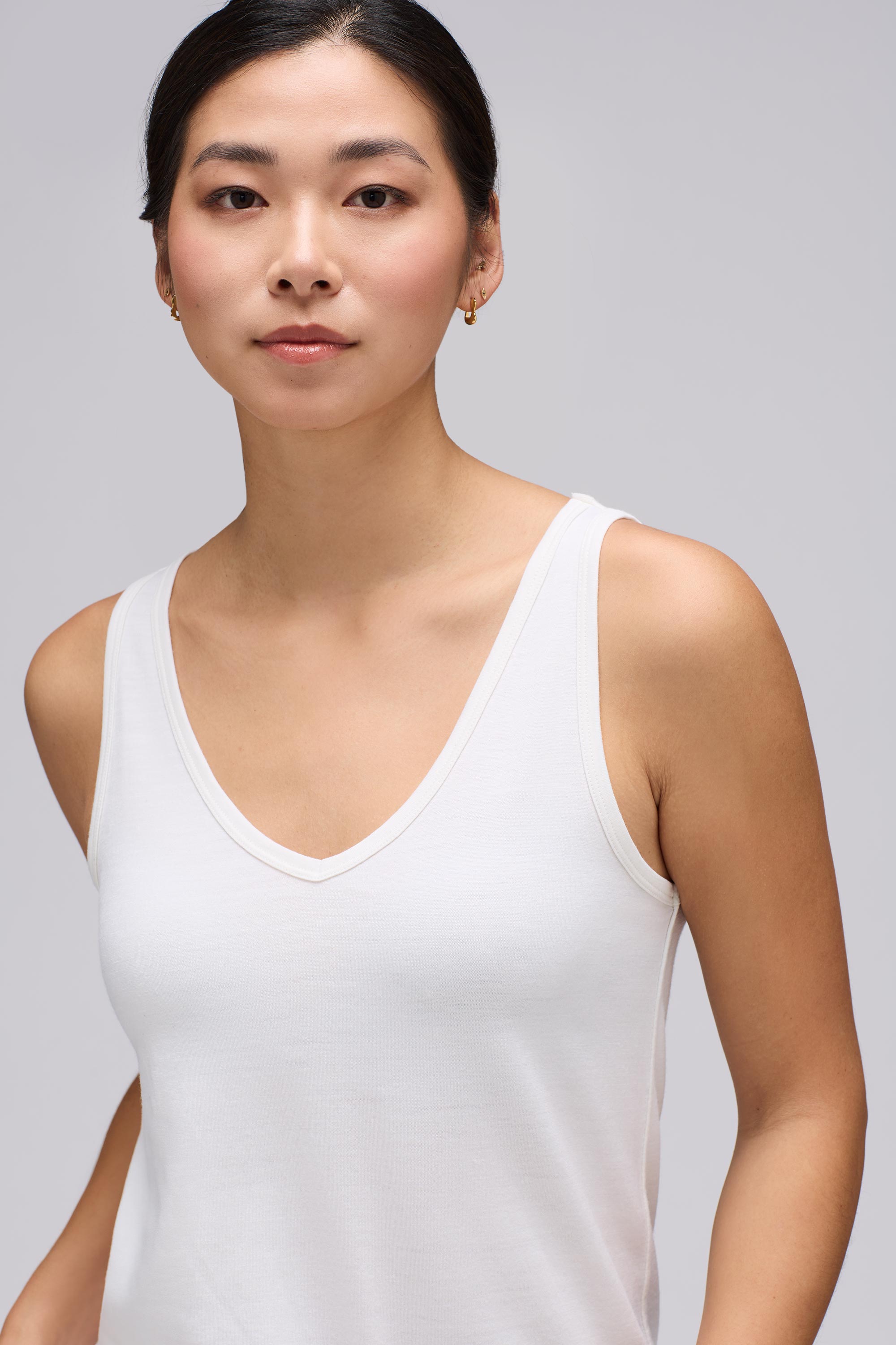Women's Relaxed Merino V-Neck Tank、mySite、noshort