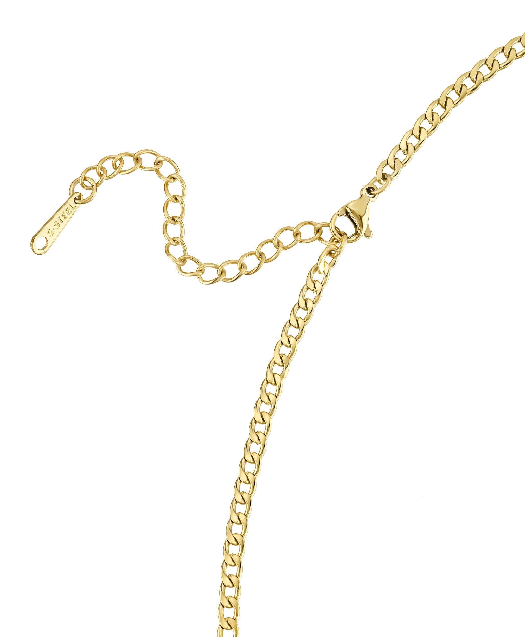  Curb Initial Necklace 18ct Gold Vermeil